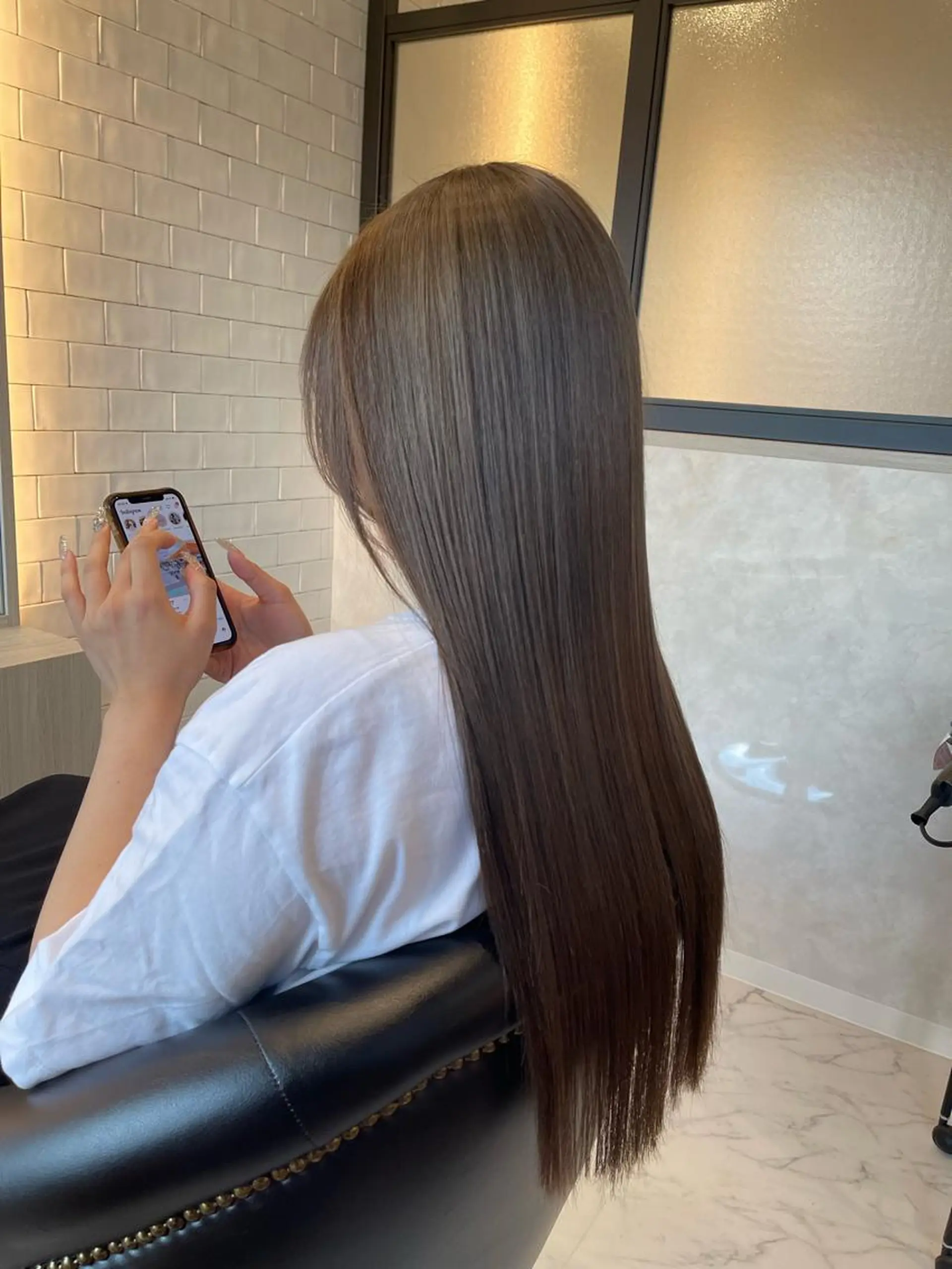 ロング カラー カット ヘアカラー トリートメント &chaLme   心斎橋所属・emi/髪質改善/ 韓国風/艶カラーのヘアスタイル