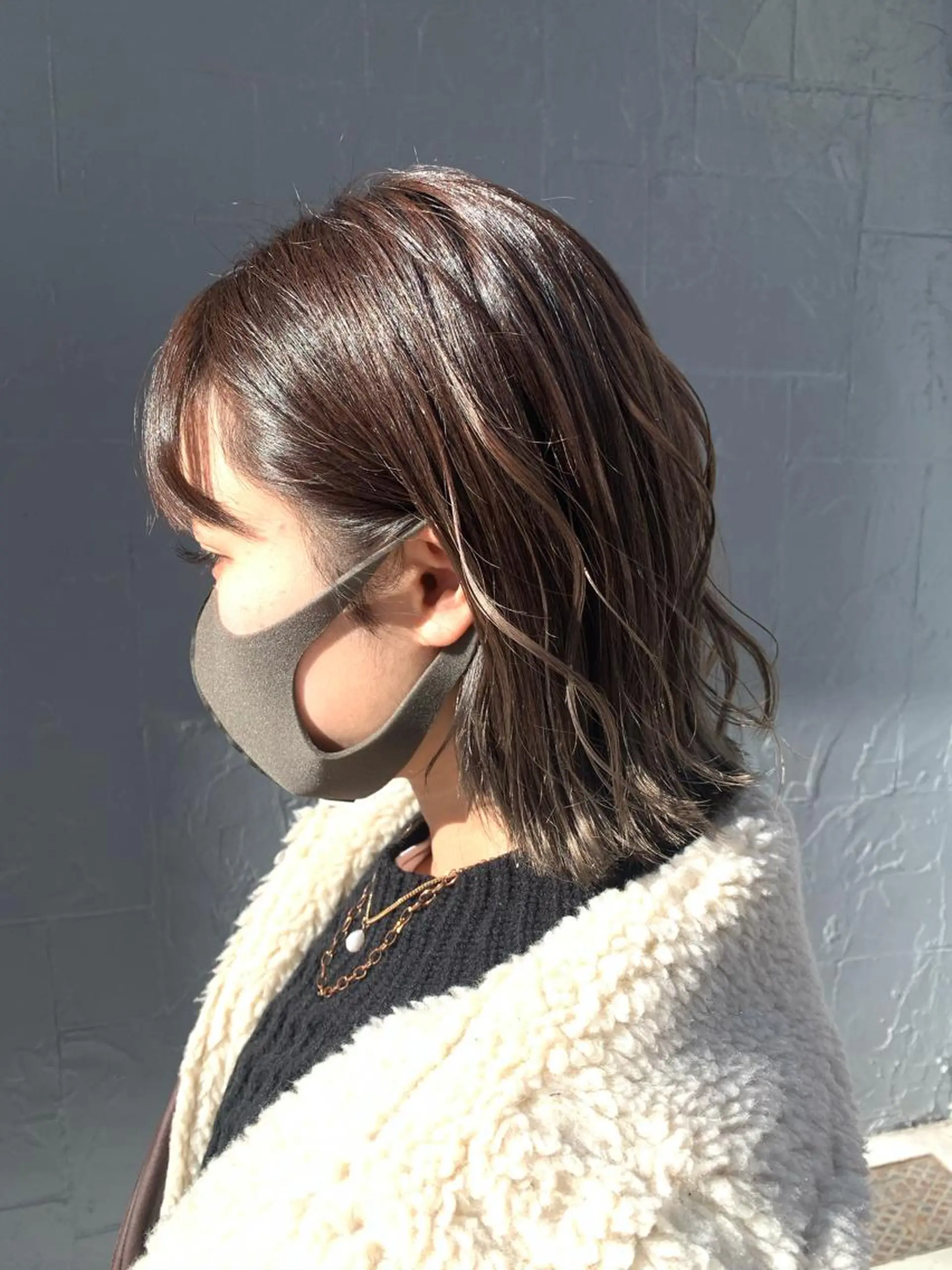 ミディアム カラー ボブ 似合わせカット 石井 光星のヘアスタイル