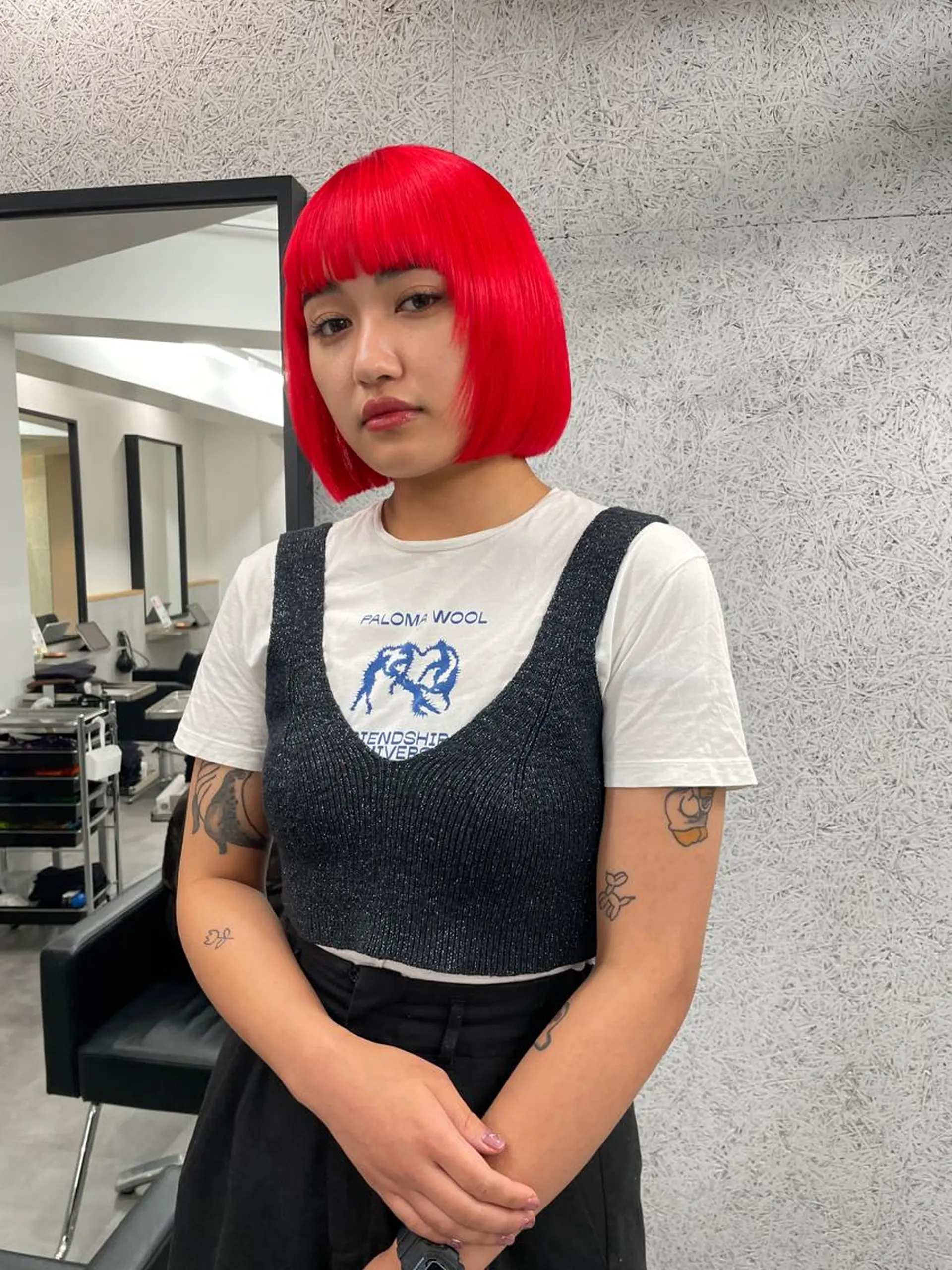 ミディアム カラー laff 新宿所属・ボブ/ケアパーマ/ レイヤー/縮毛矯正のヘアスタイル