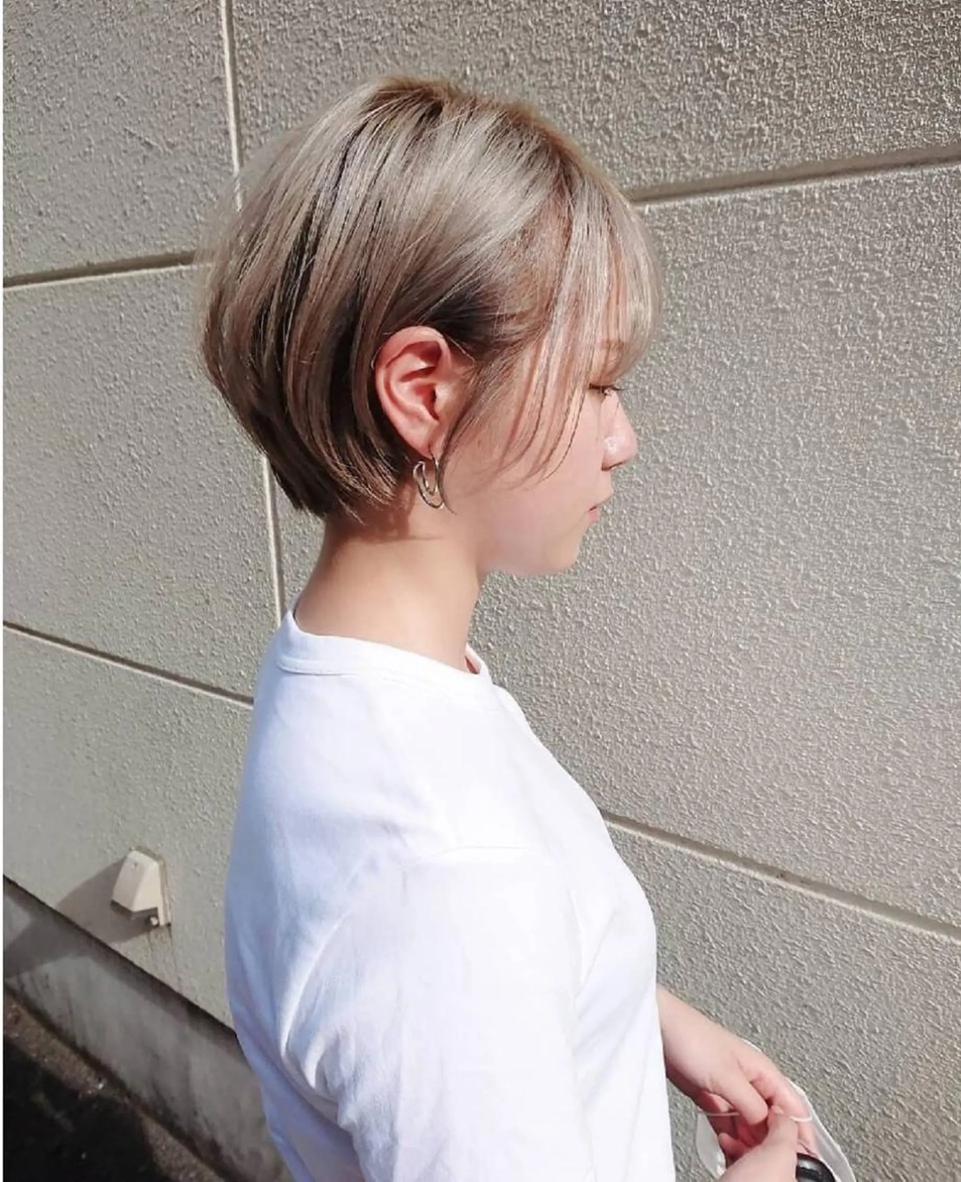 ショート カラー ヘアアレンジ キッズ アディクシーカラー バレイヤージュ ミストバング ベージュカラー 黒髪 カラー特化サロン梅田 Eir茶屋町/山下のヘアスタイル