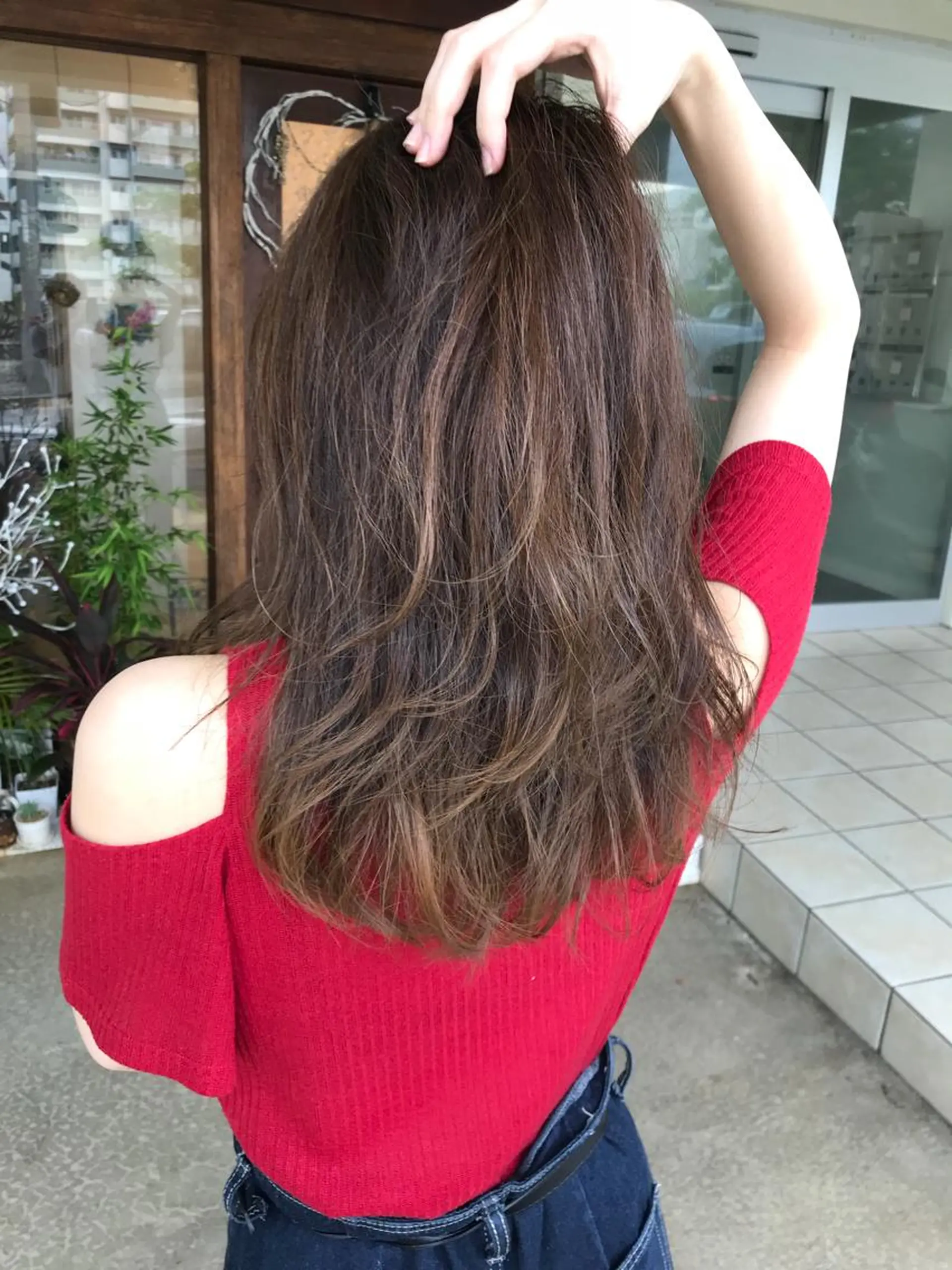 セミロング カラー グレージュ イルミナカラー カット ヘアカラー トリートメント grand juteのヘアスタイル