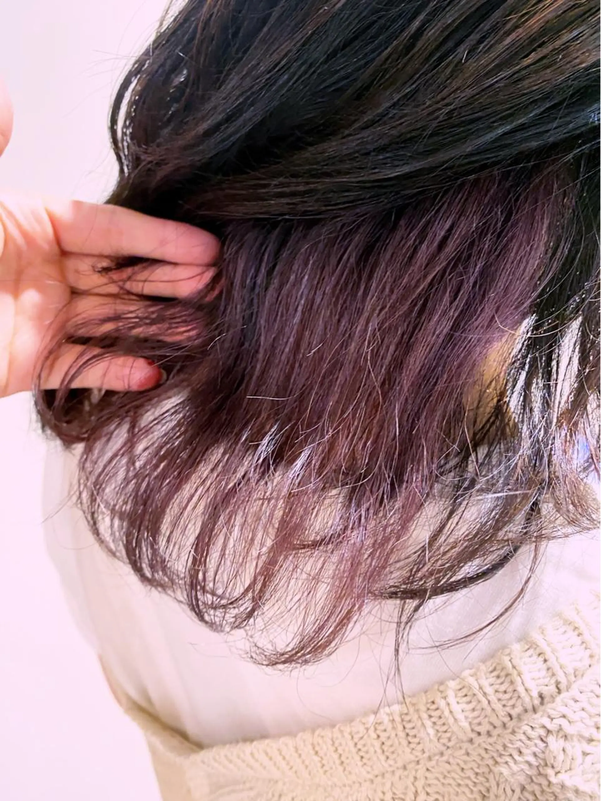 ミディアム カラー パープルカラー ヘアカラー 川越 輝梨奈のヘアスタイル