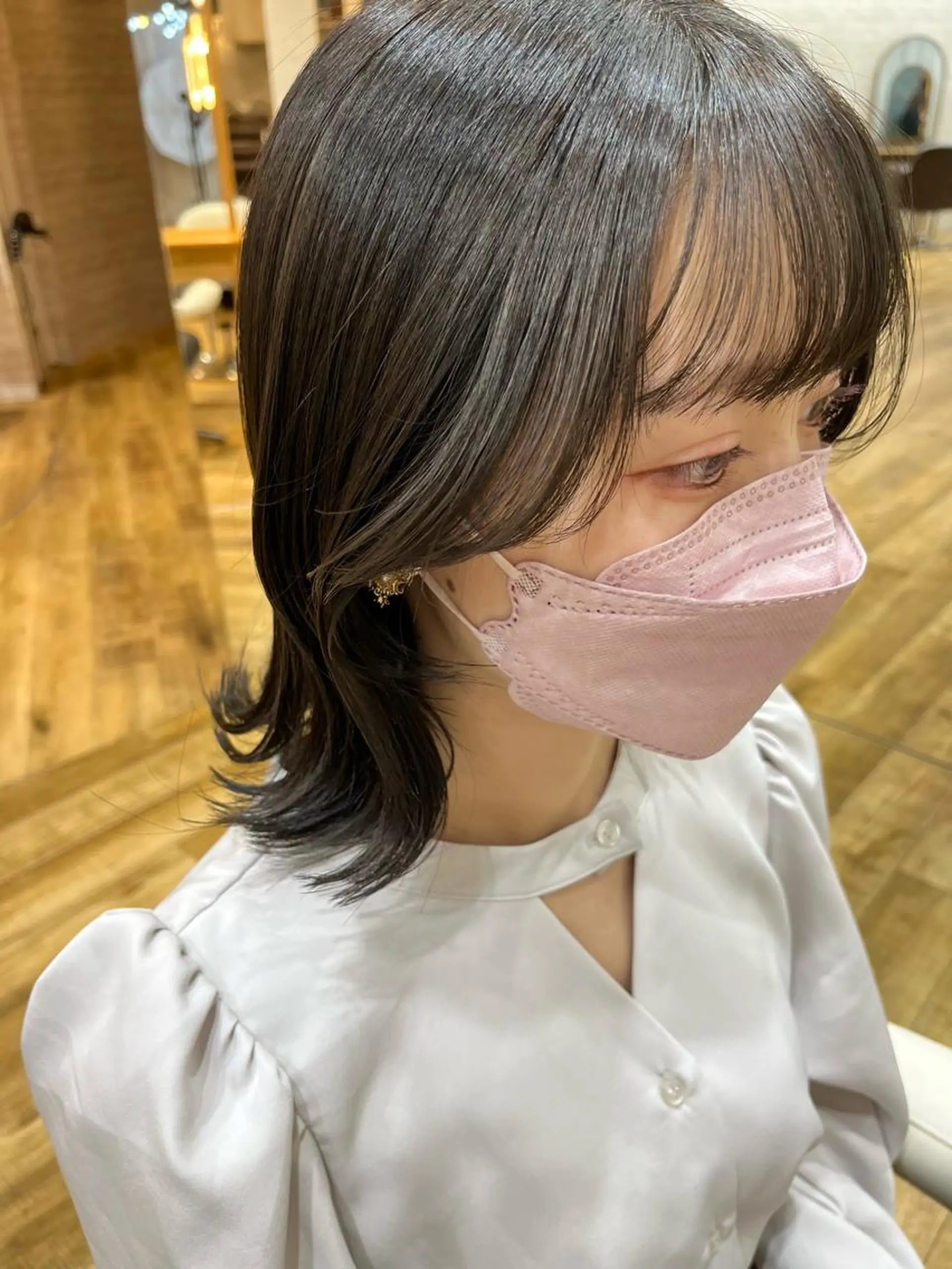 ミディアム 韓国風ヘア おくれ毛 GO TODAY SHAiRE SALON 町田店所属・🫧大森 知夏🫧のヘアスタイル