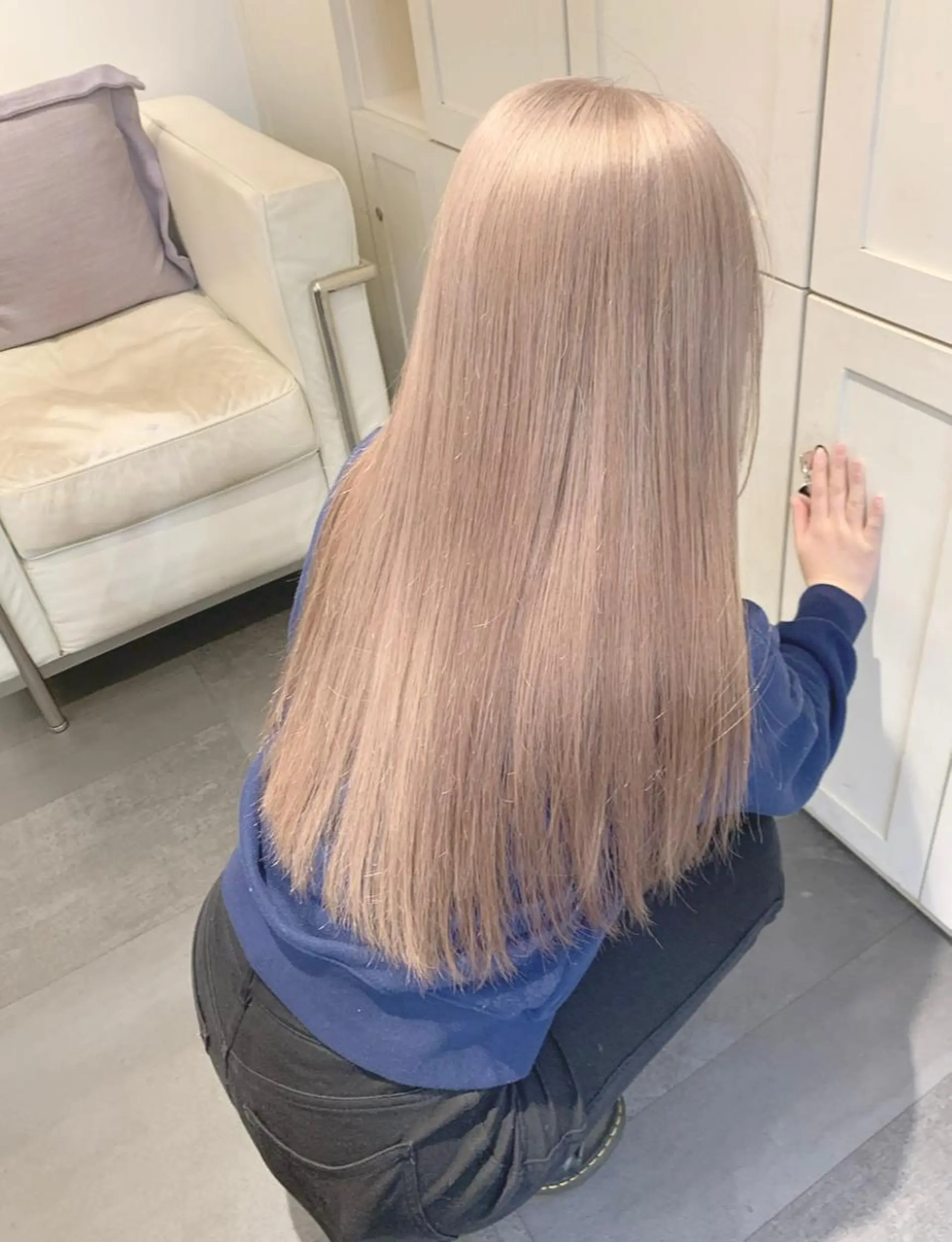 ロング カラー ブリーチ ダブルカラー 伊藤 りいなのヘアスタイル