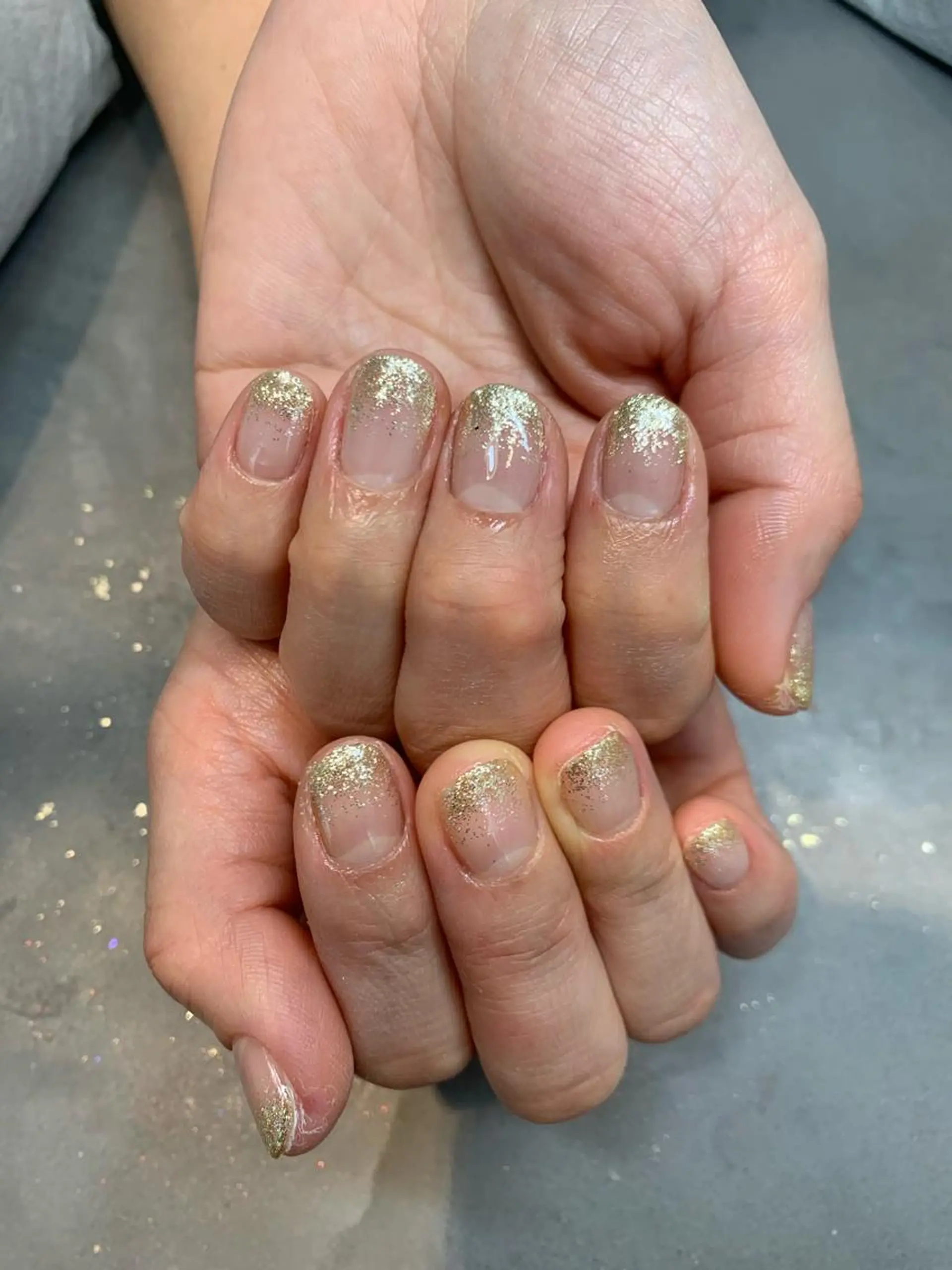 ネイル グラデーション ラメ(グリッター) ラメグラデーション アトリエ・マリス所属・福与 美幸のネイルデザイン