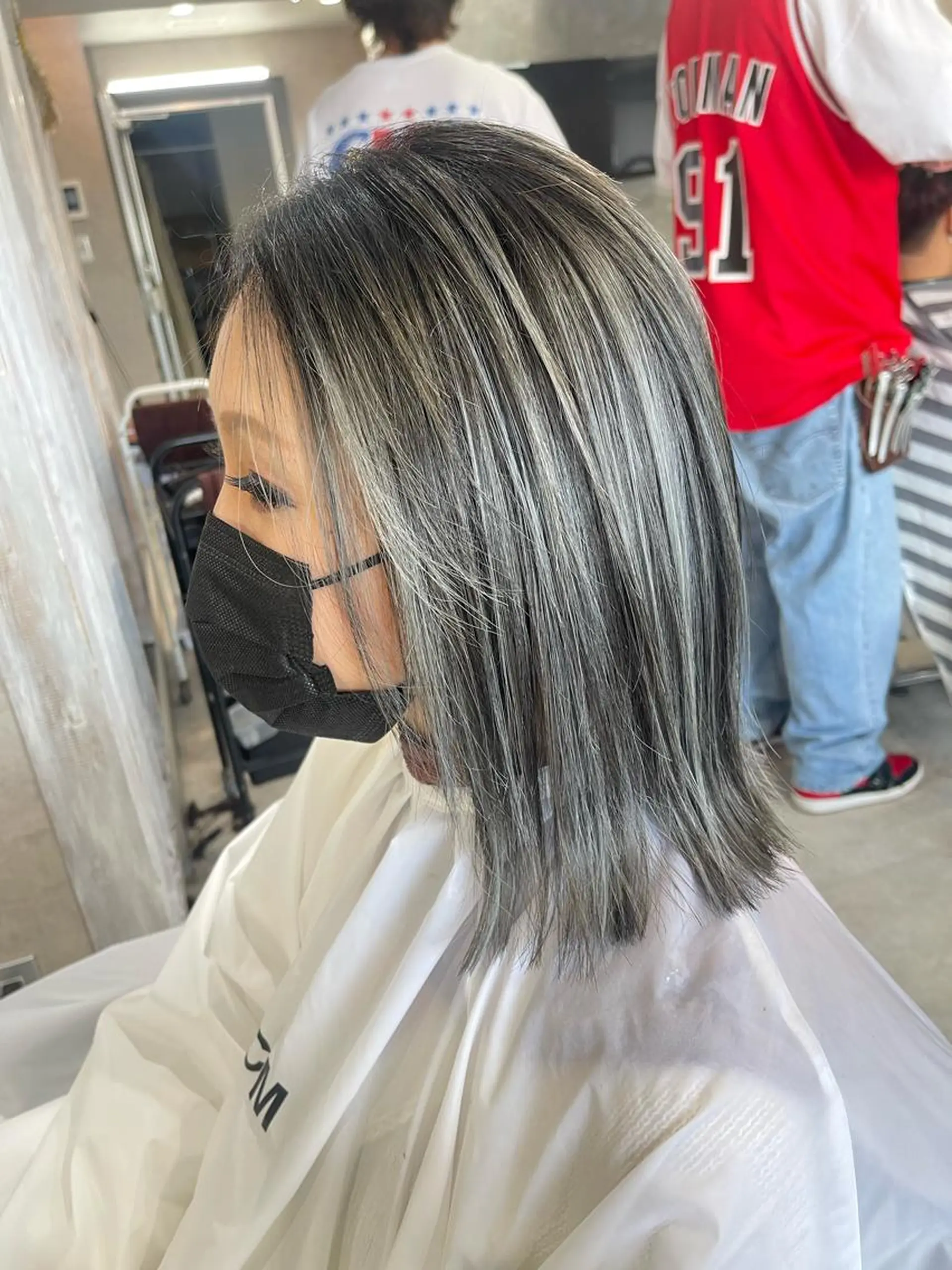 ミディアム カラー ハイライトカラー ハイライト ヘアカラー 松井那津子 /ハイライトブリーチのヘアスタイル