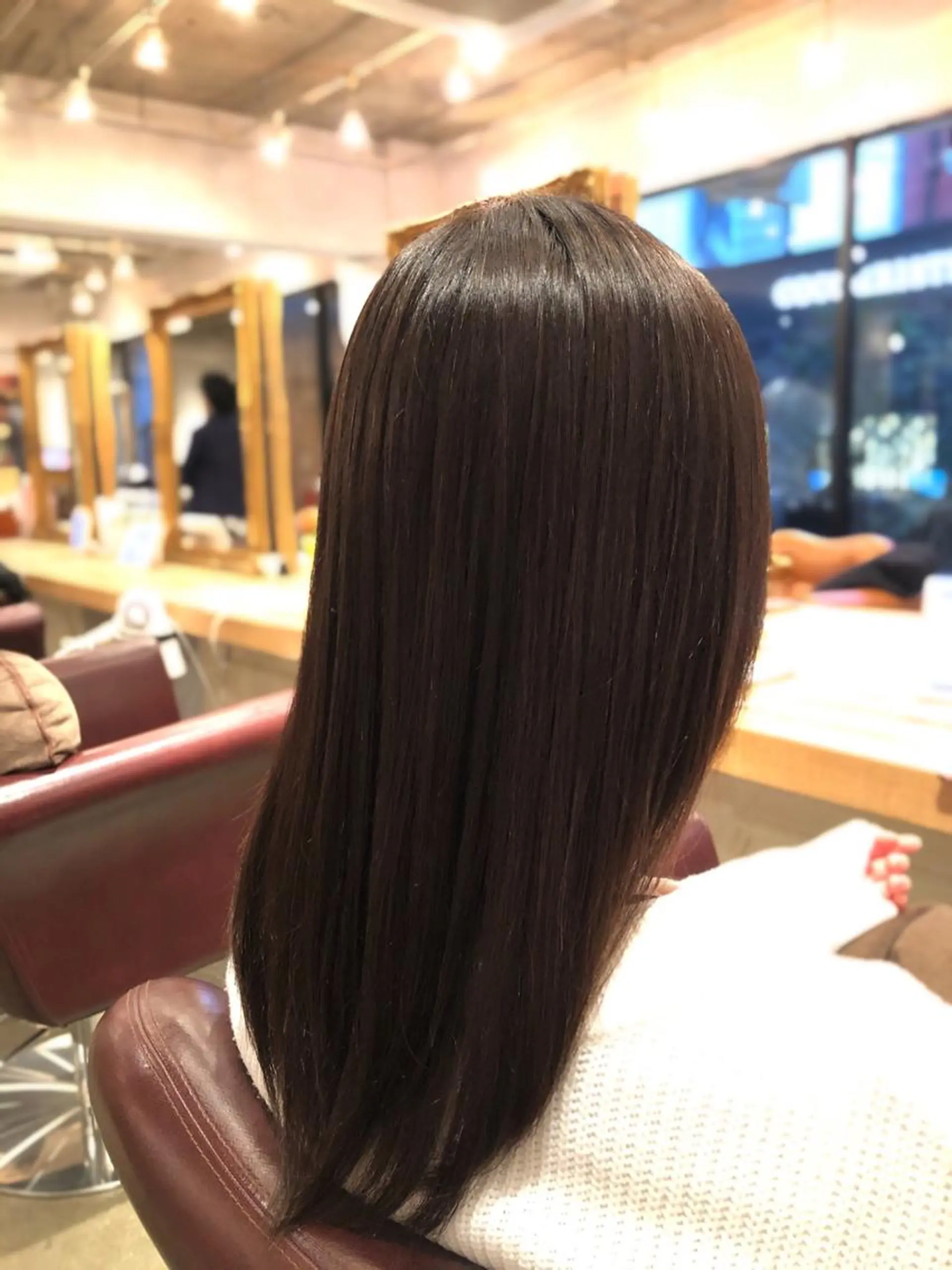 セミロング ヘアカラー 縮毛矯正 トリートメント 韓国風カット/ 髪質改善 黒崎のヘアスタイル