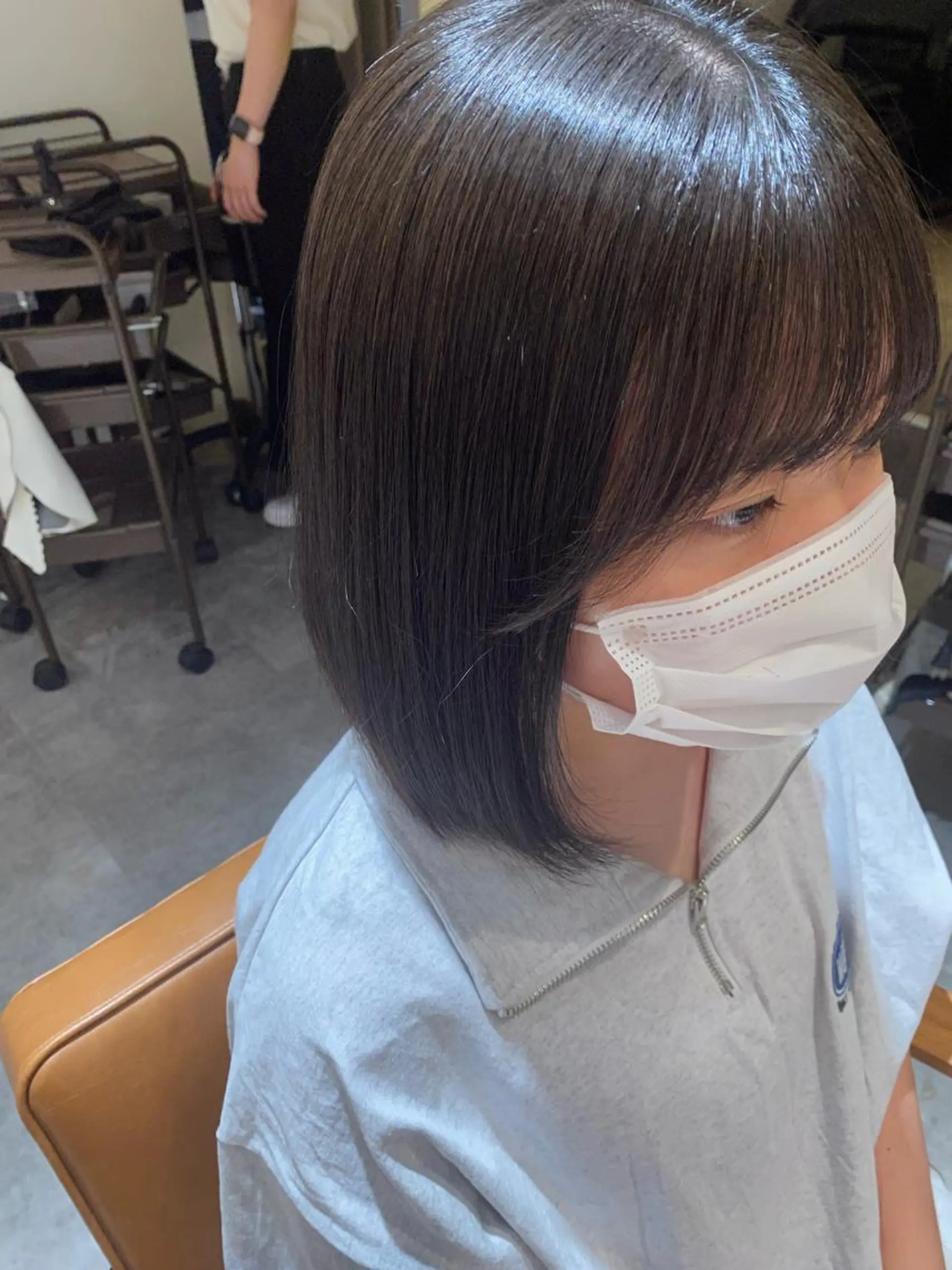 ミディアム 縮毛矯正 カット 縮毛矯正 オスズ 🎀´-のヘアスタイル