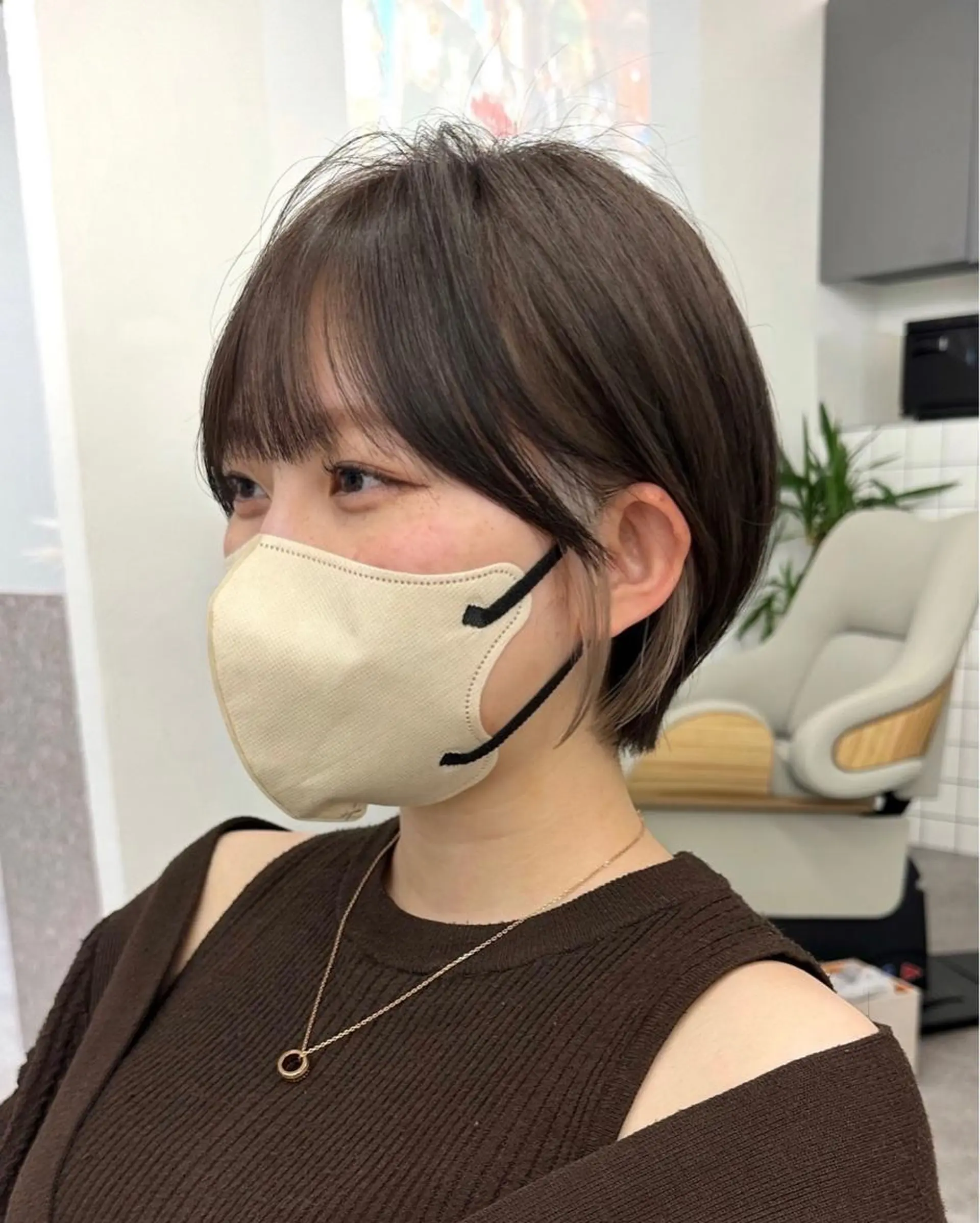 ショート 顔周りカット ショートヘア カット トリートメント ショートヘア くすみカラー、大場猛のヘアスタイル