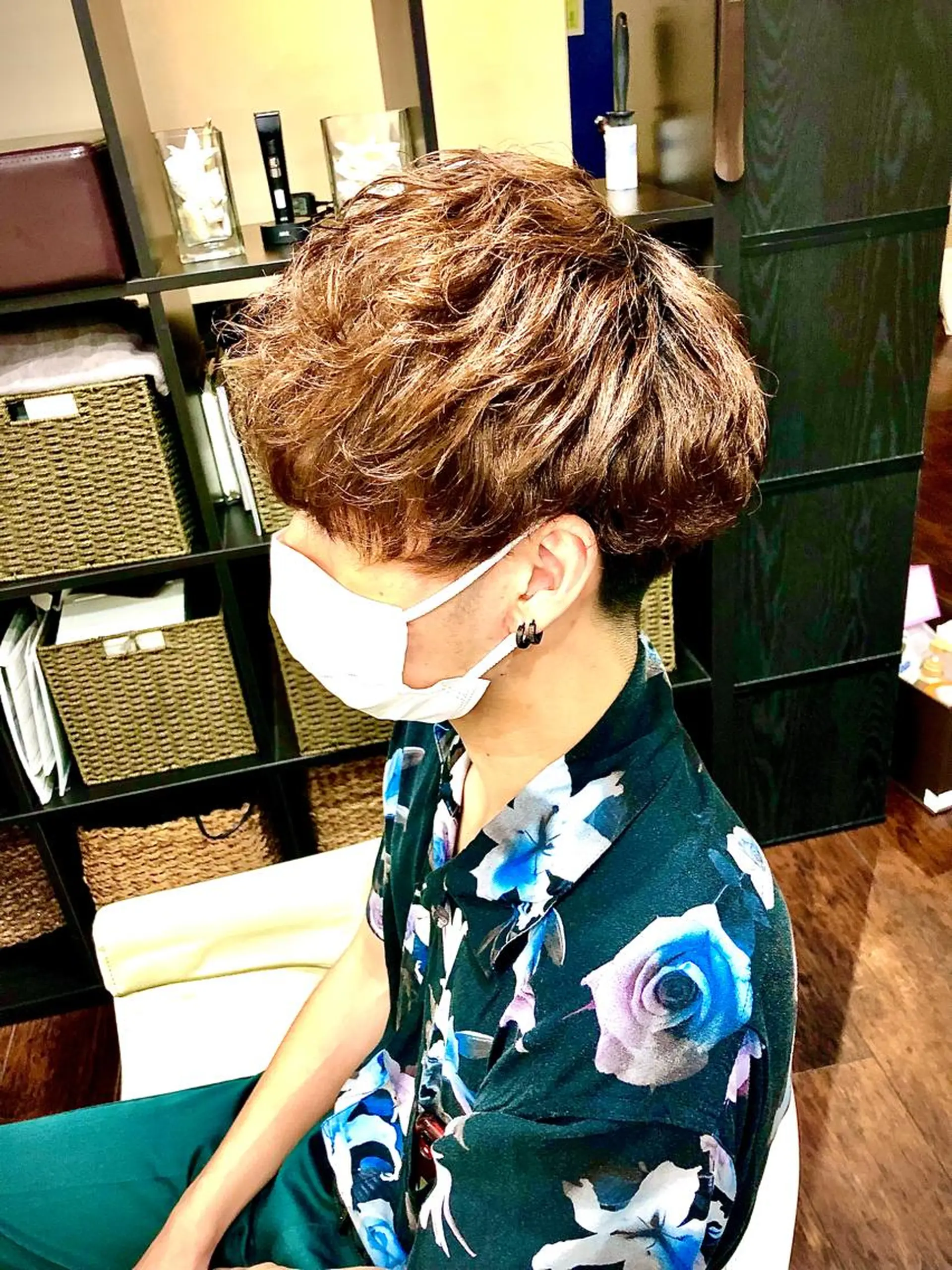 ショート パーマ メンズ フェードカット メンズパーマ スキンフェード メンズツイストパーマ ツイストパーマ カット パーマ share salon n'est-ce pa(シェアサロン　ネセパ)所属・men's特化　石井 貴章のヘアスタイル