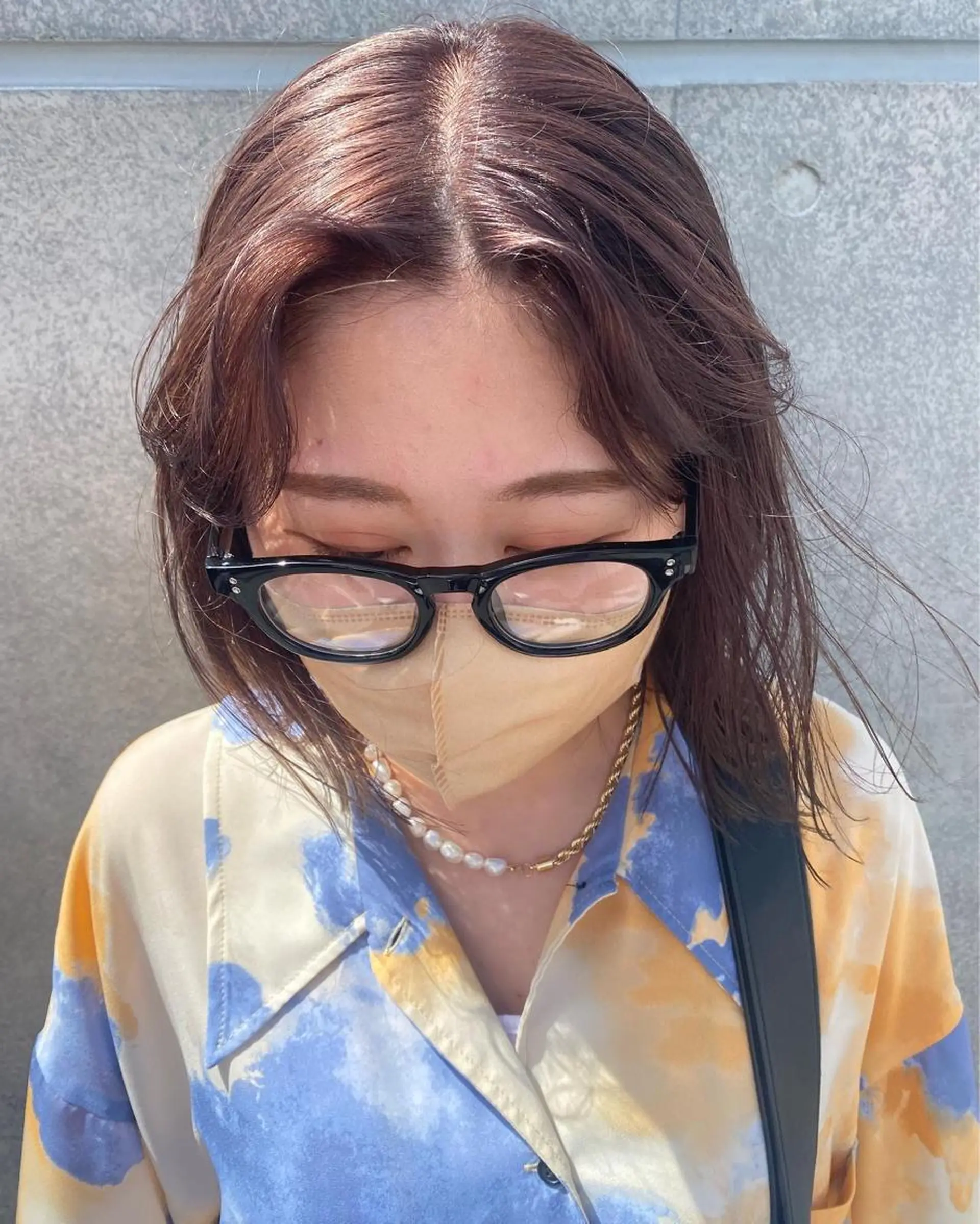 ミディアム カラー ブリーチ 透明感カラー Yahiko ハイトーンのヘアスタイル