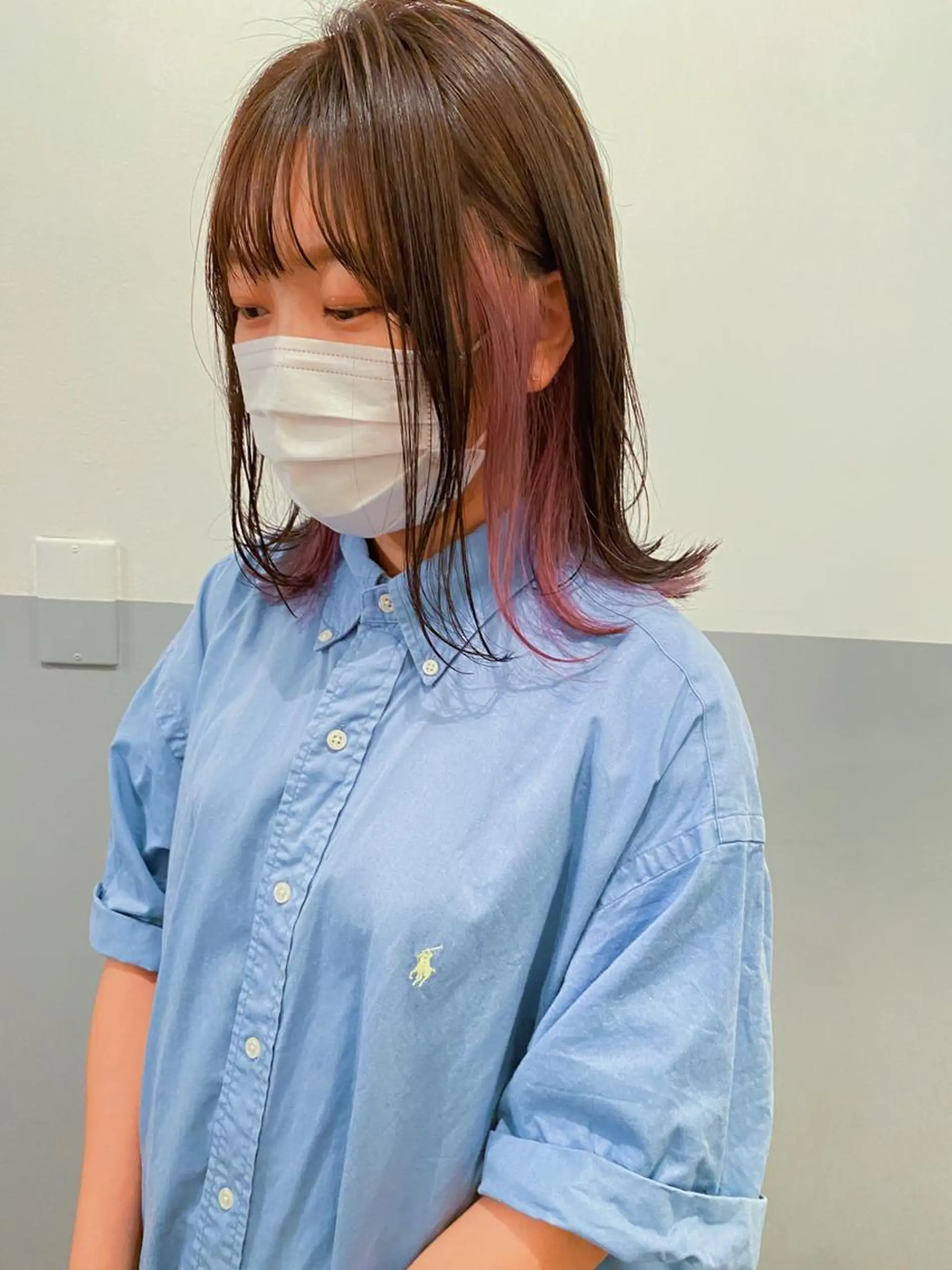 ミディアム カラー ヘアカラー トリートメント IVORY.所属・🟩白髪ぼかし/ボブ /ショートヘア/大司のヘアスタイル