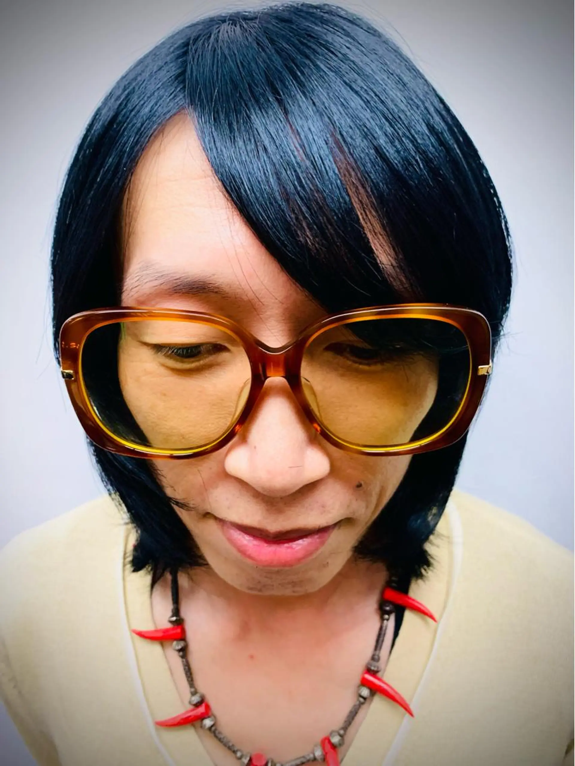 ミディアム ハイライト 髪質改善 韓国風ヘア レイヤーカット 縮毛矯正 KAH所属・Koichi Satoのヘアスタイル