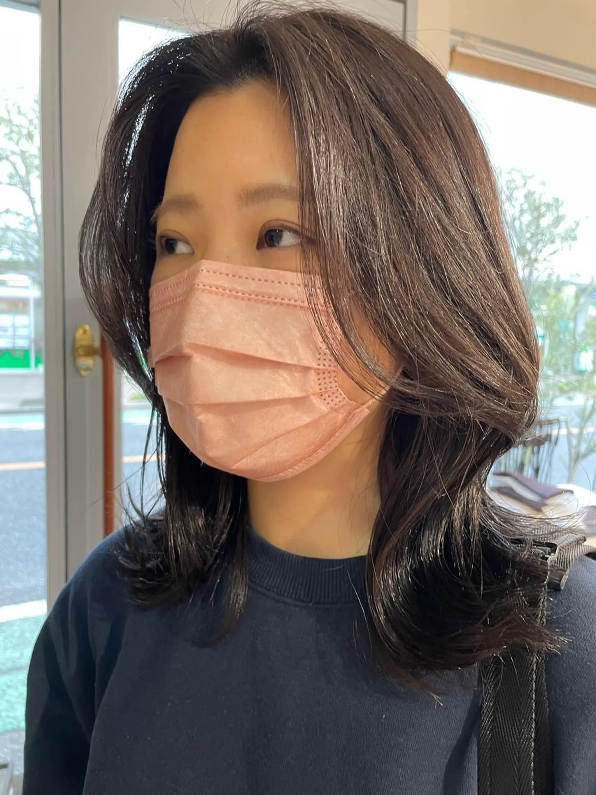 セミロング カラー パーマ 海外レイヤー 🇺🇸/ヒナコのヘアスタイル