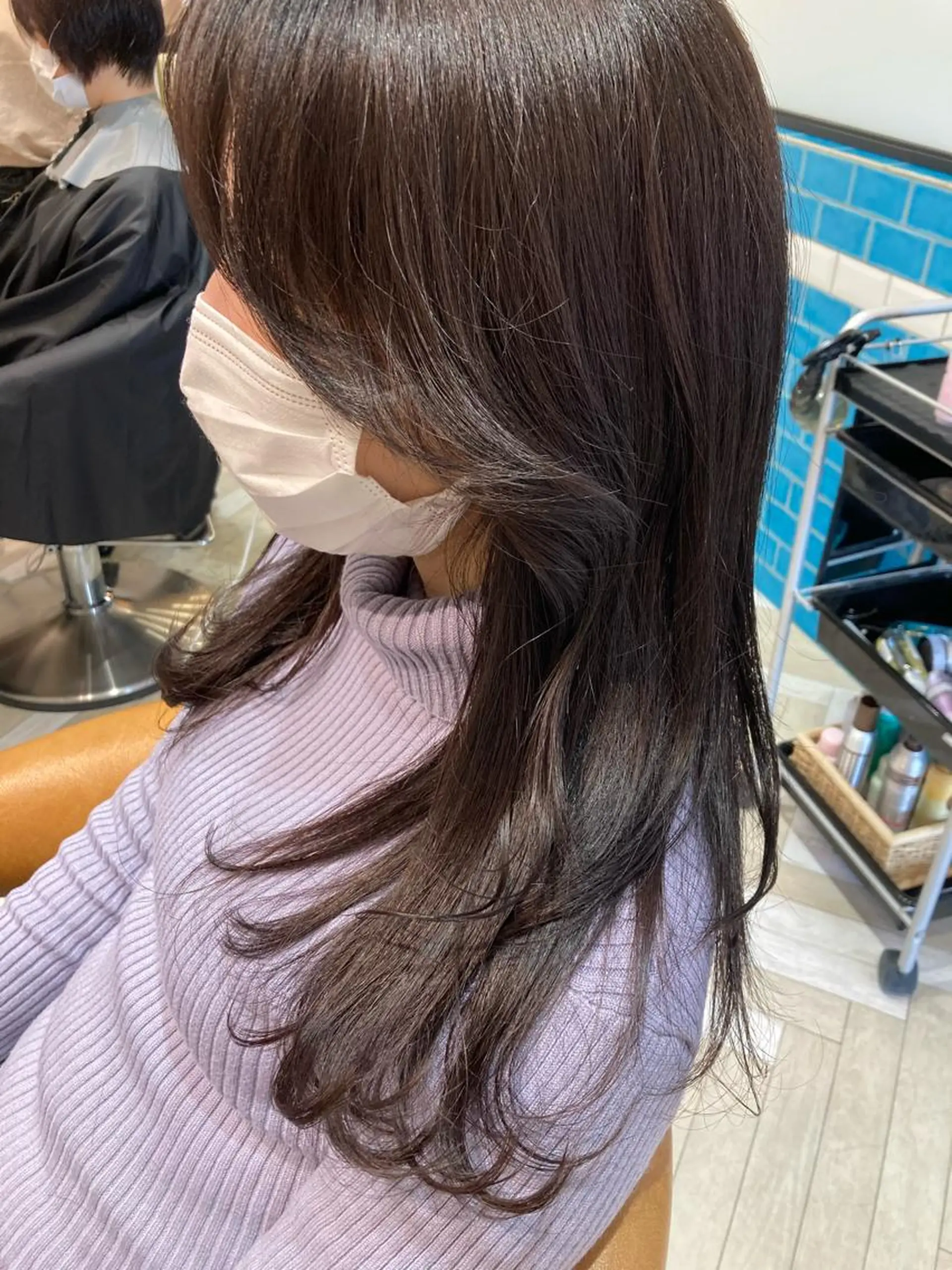 ロング カラー 顔まわりレイヤー 韓国風ヘア レイヤーカット 小顔カット Loom .by Sea  ルームバイシー所属・レイヤー/前髪/ 韓国/CHIHIROのヘアスタイル