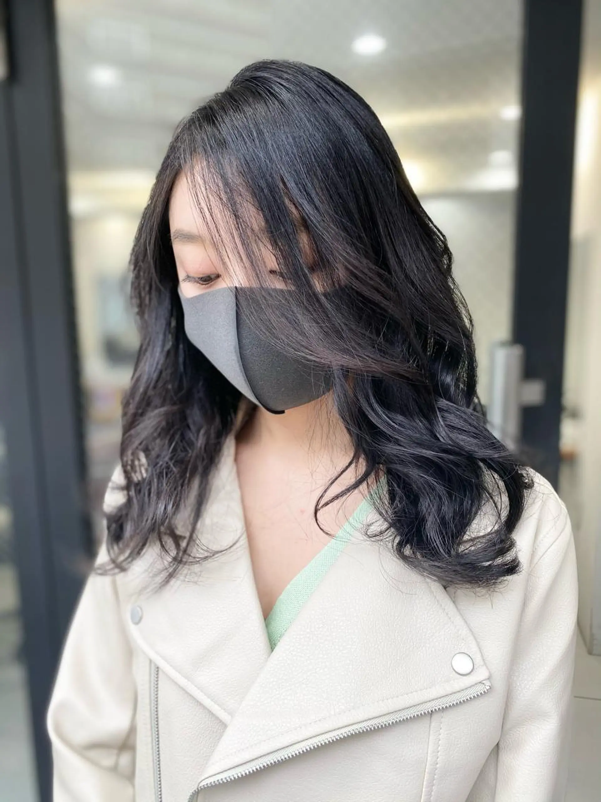 セミロング カラー opus 店長大和 レイヤー/赤み消しのヘアスタイル