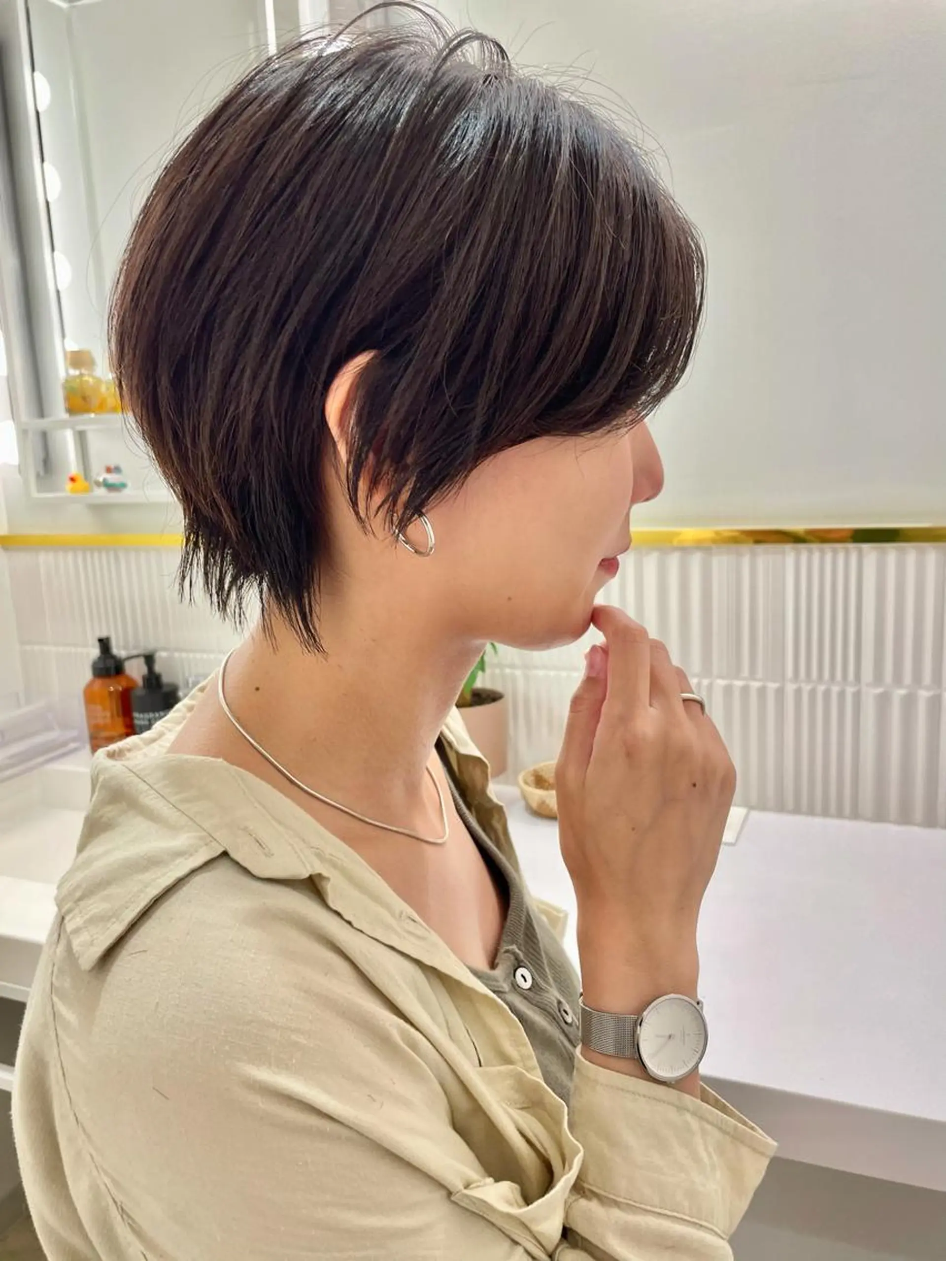 ショート カット トリートメント 髪質改善will hairdesignのヘアスタイル