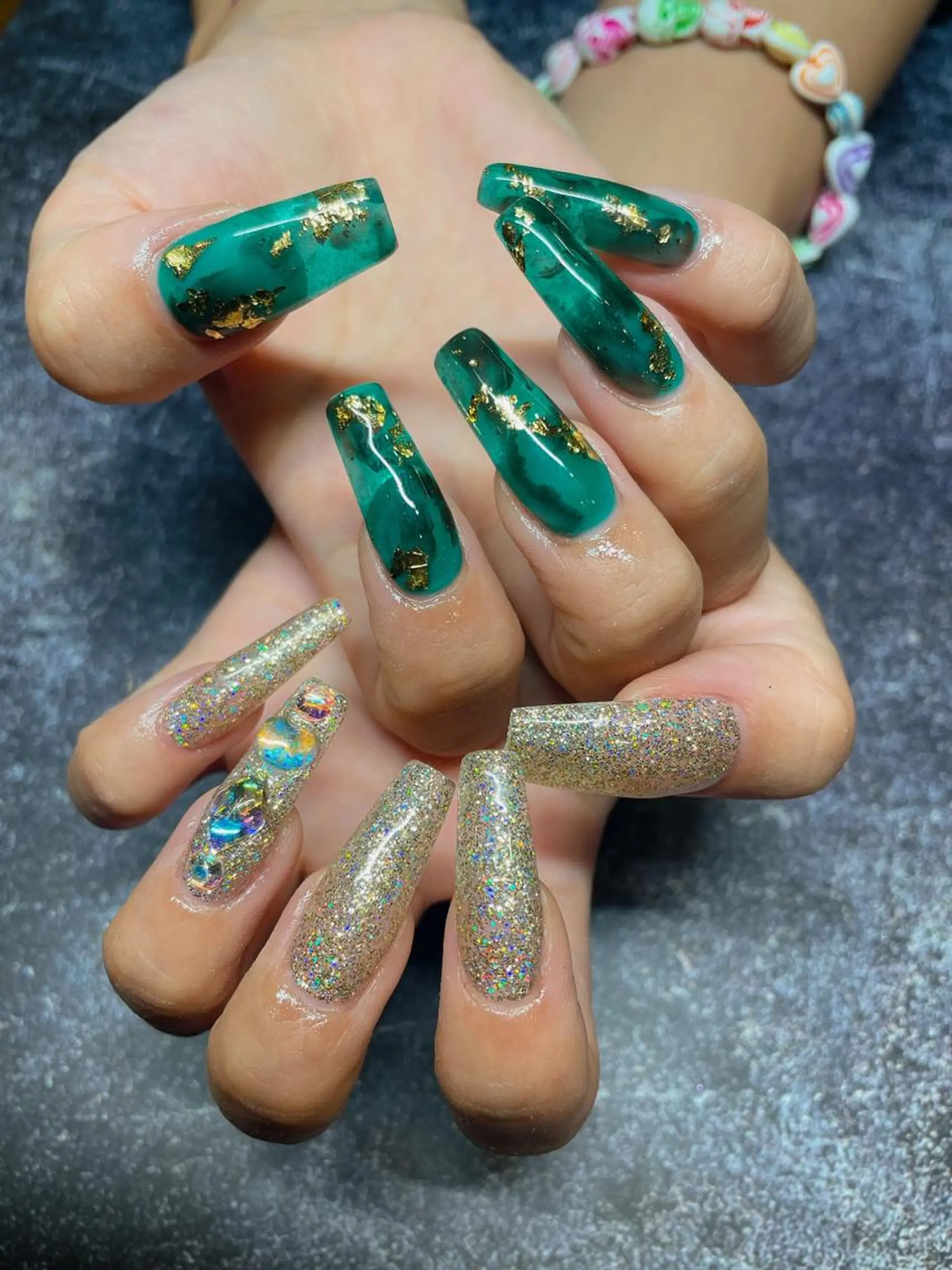 ネイル キラキラネイル ラメ(グリッター) ロングネイル スカルプネイル nailsalonIF所属・akira .のネイルデザイン