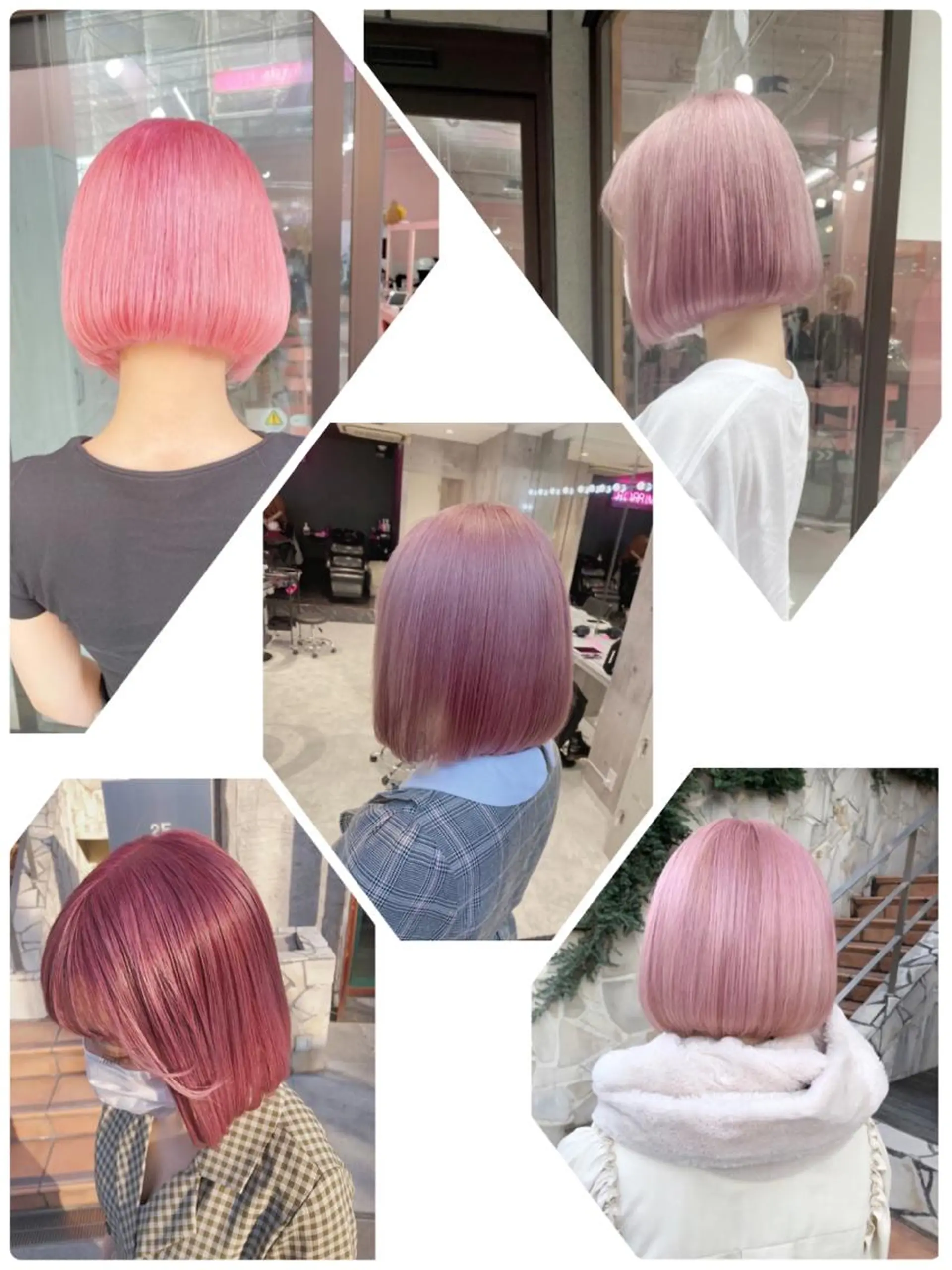 ショート カラー ピンクカラー ボブ カラー🌈/カット /栄/misa👻のヘアスタイル