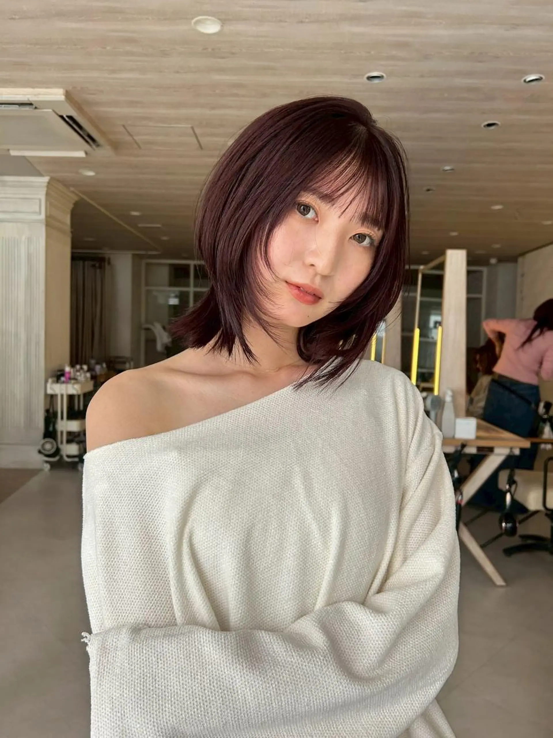 ミディアム くびれヘア レイヤーカット カラー/レイヤー/ 髪質改善/PAAQのヘアスタイル