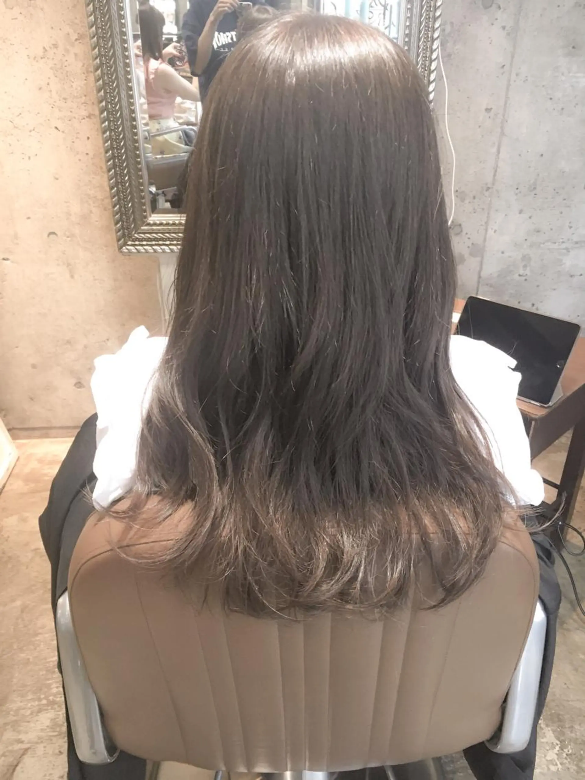 ロング カラー ダブルカラー グレージュ 外国人風カラー 北條 優輝のヘアスタイル