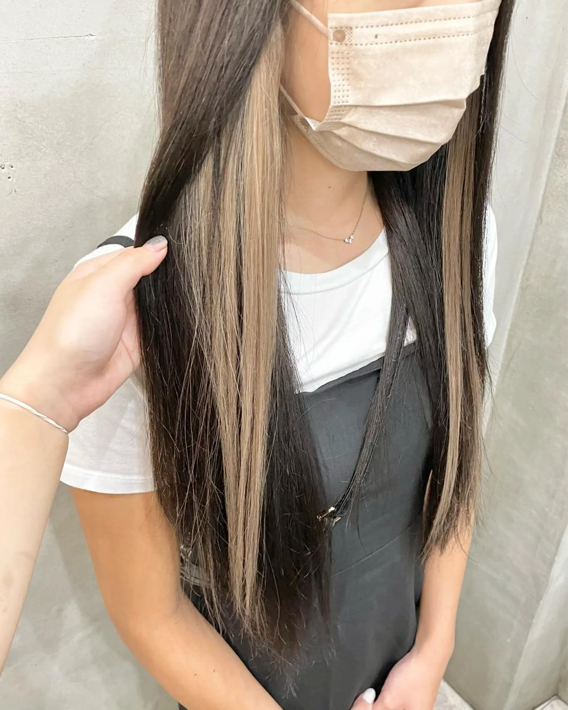 ロング カラー ヘアアレンジ エクステ エクステ 【ピンク/韓国ヘア/ ヘアセット】亜海のヘアスタイル