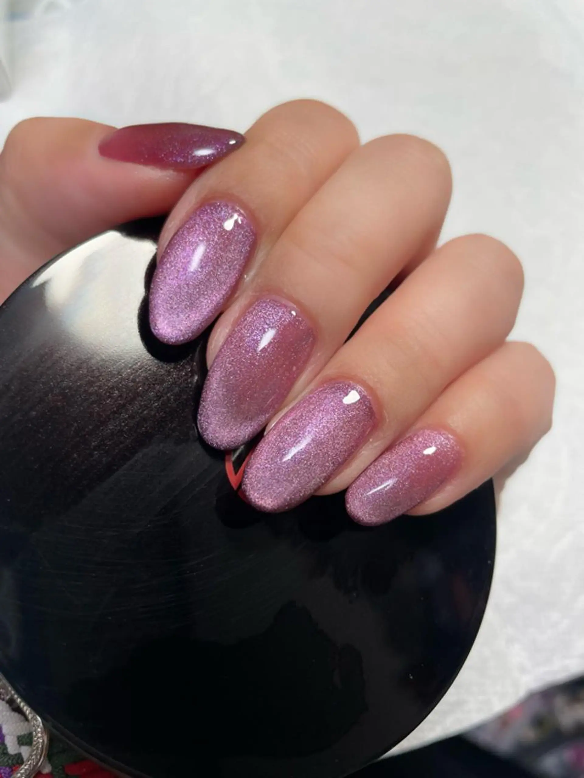 ネイル アートネイル ジェルネイル マグネットネイル マグネットワンカラー ワンカラーネイル ママリンド　志村坂上店所属・しみ えんのネイルデザイン