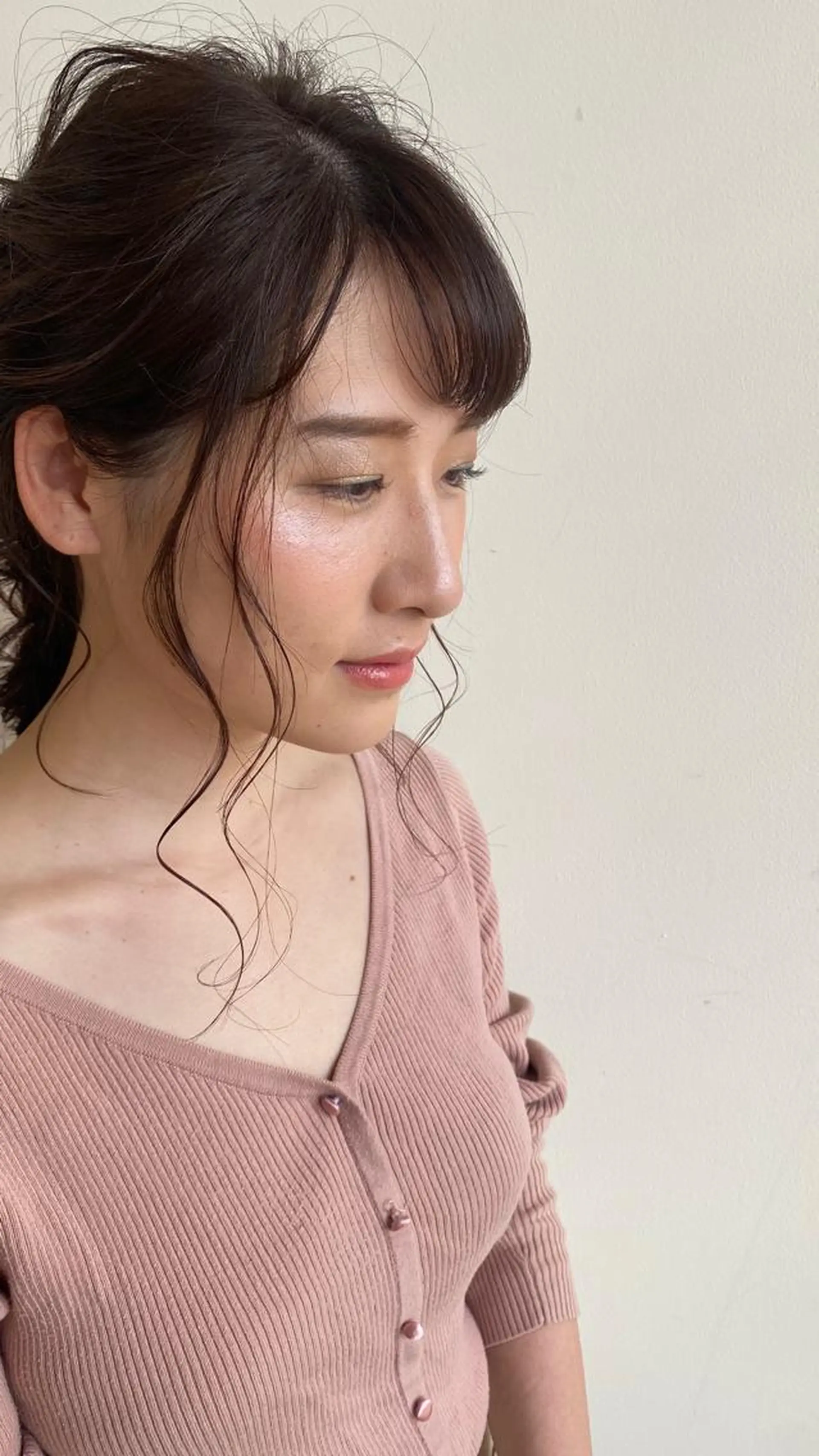 ロング カラー ヘアアレンジ ブルーカラー 金沢美容室 KUSHUKAのヘアスタイル