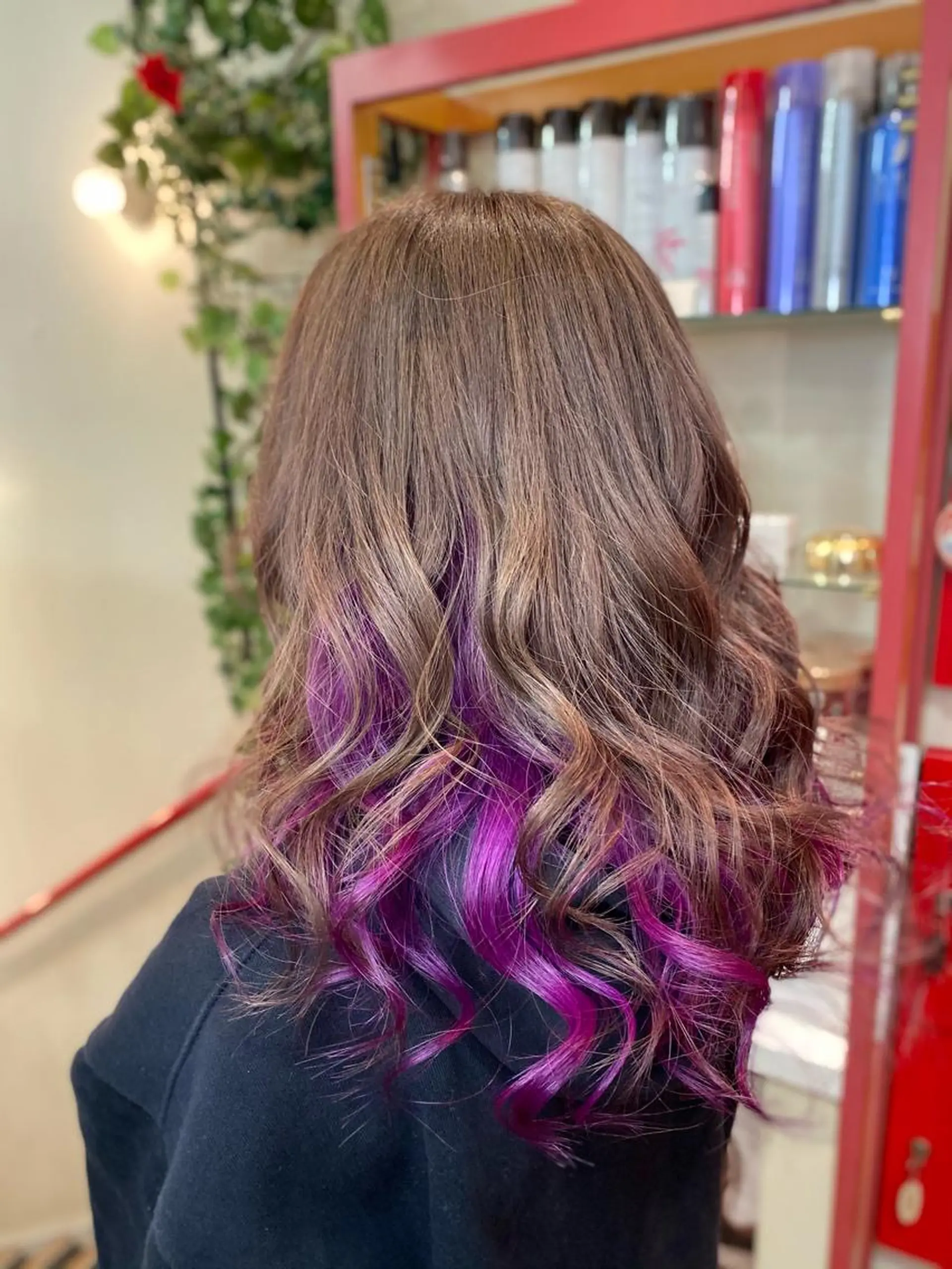 ミディアム パープルカラー ヘアカラー ゆぴ☾‪/推しカラー /ハイトーンのヘアスタイル