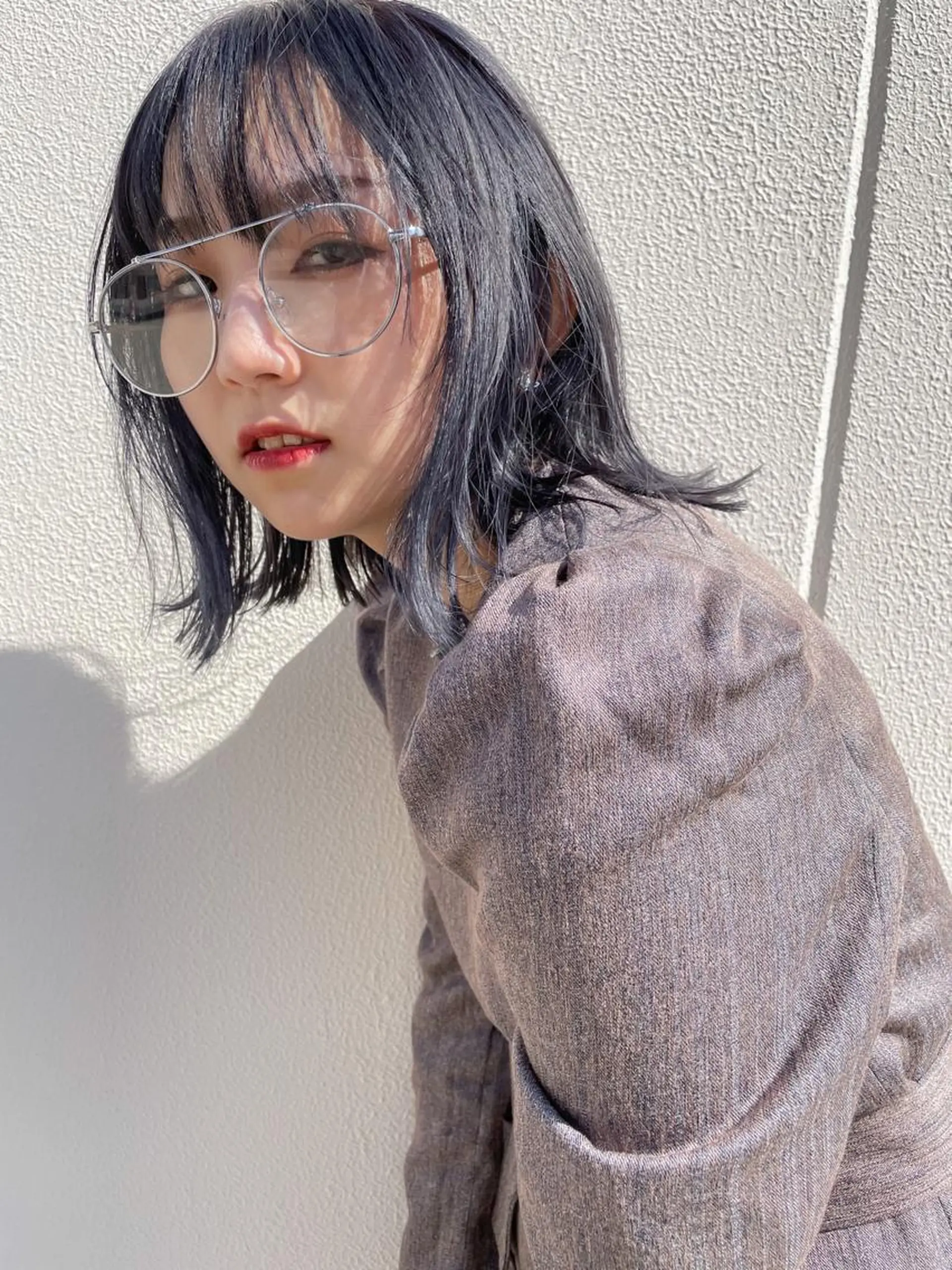 ミディアム カット ヘアカラー トリートメント nessヤマサキ リュウタのヘアスタイル