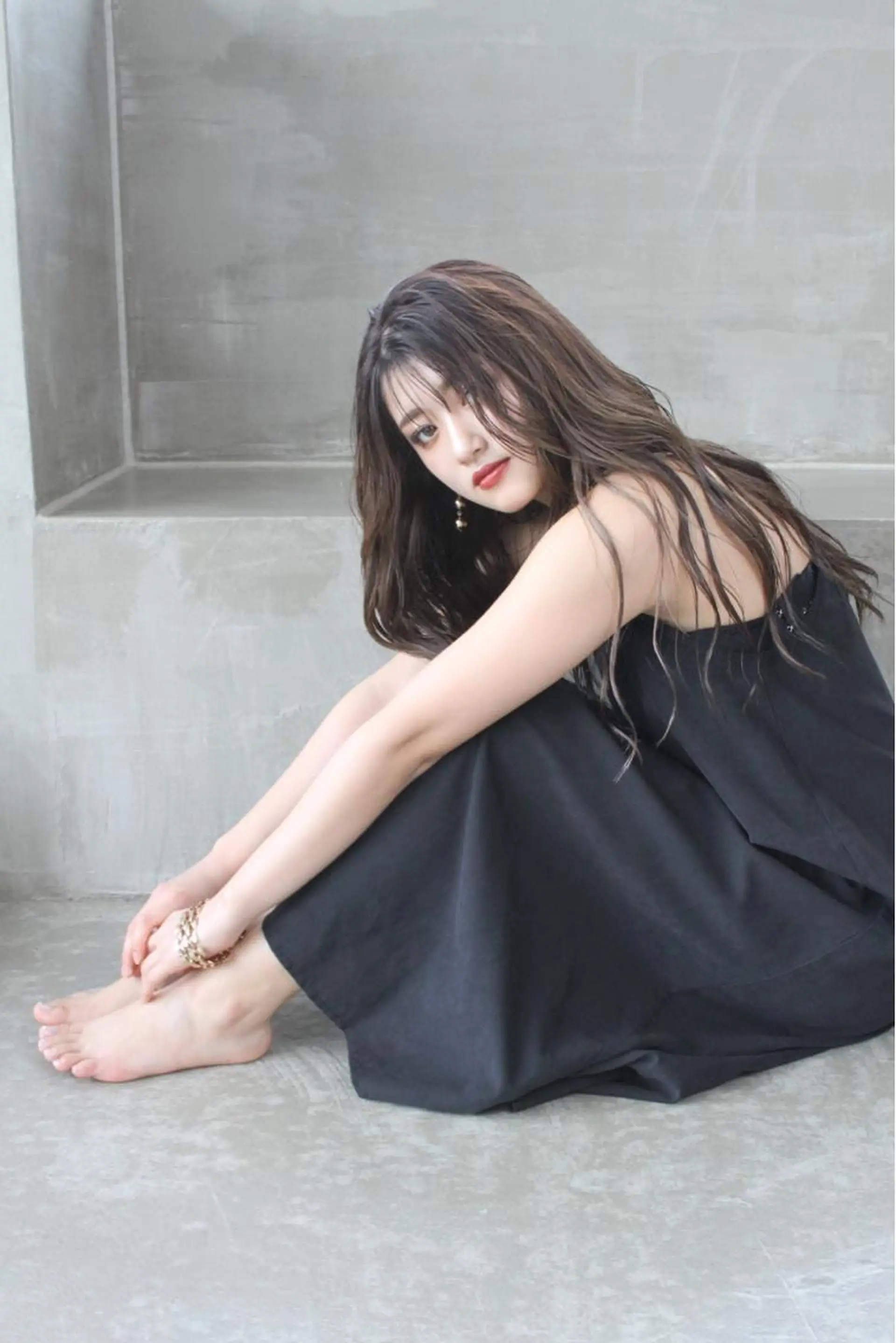 ロング カラー ヘアアレンジ アッシュ アッシュブラウン ブラウンカラー YU KIのヘアスタイル