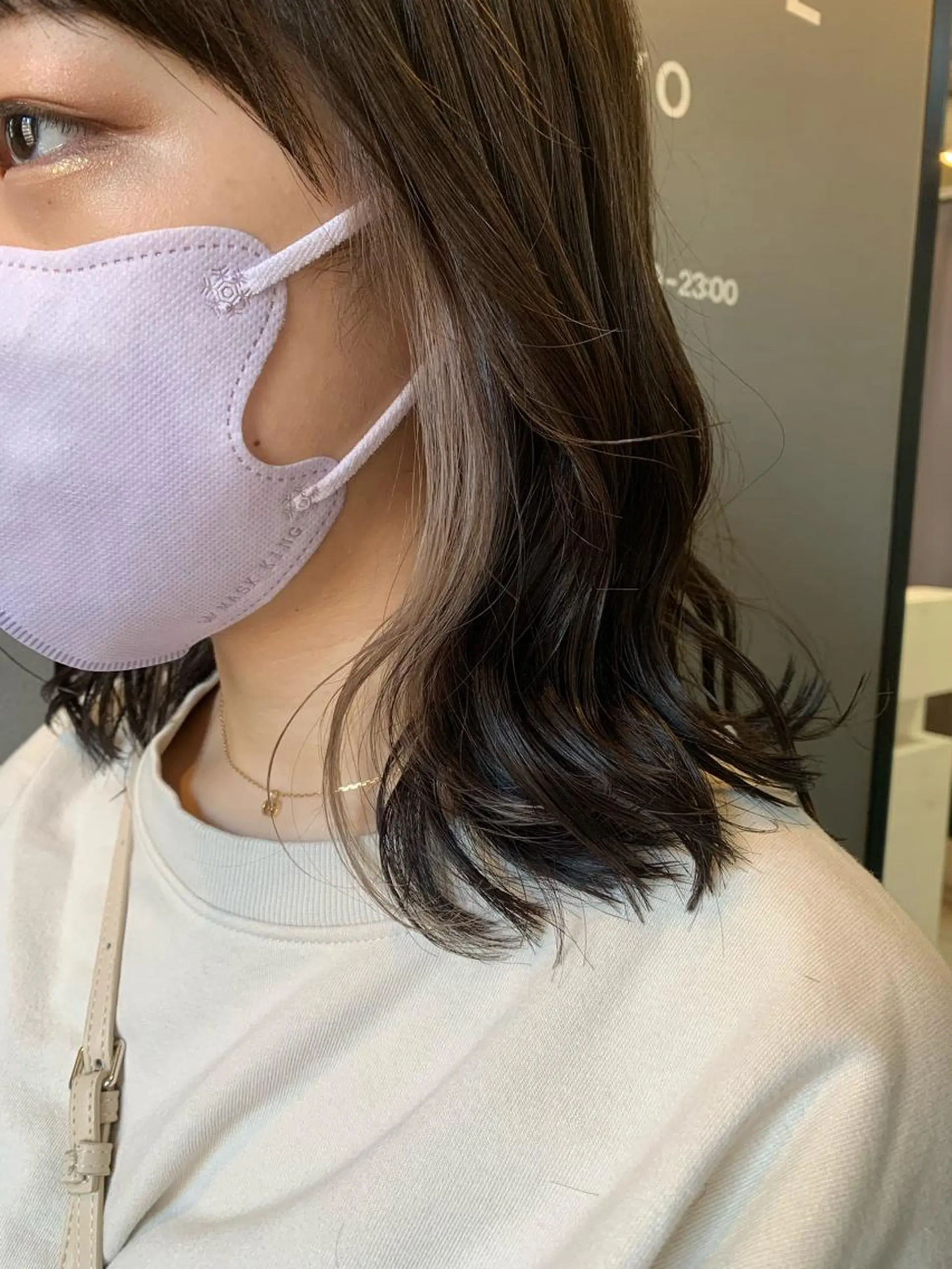 ミディアム 髪質改善ストレート/ ブリーチ／渋谷　福田のヘアスタイル