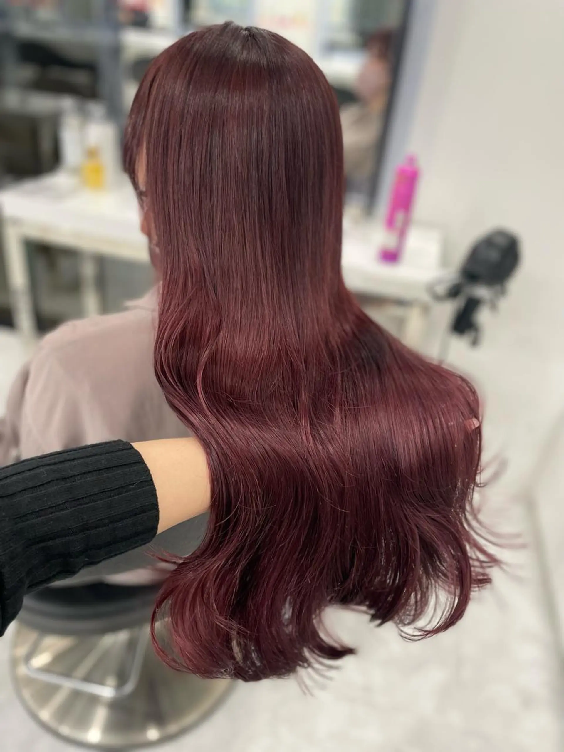 セミロング カラー ヘアアレンジ Ella所属・nana【艶髪】/ レイヤー/縮毛矯正のヘアスタイル