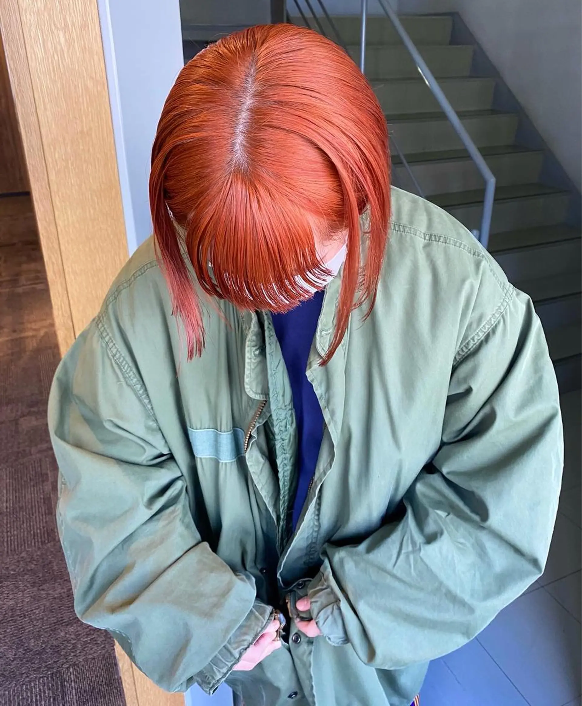 ショート カラー パーマ ヘアアレンジ 髪と音処　マトぺ所属・デザインカラー/ボブ ブリーチカラー/ユリのヘアスタイル