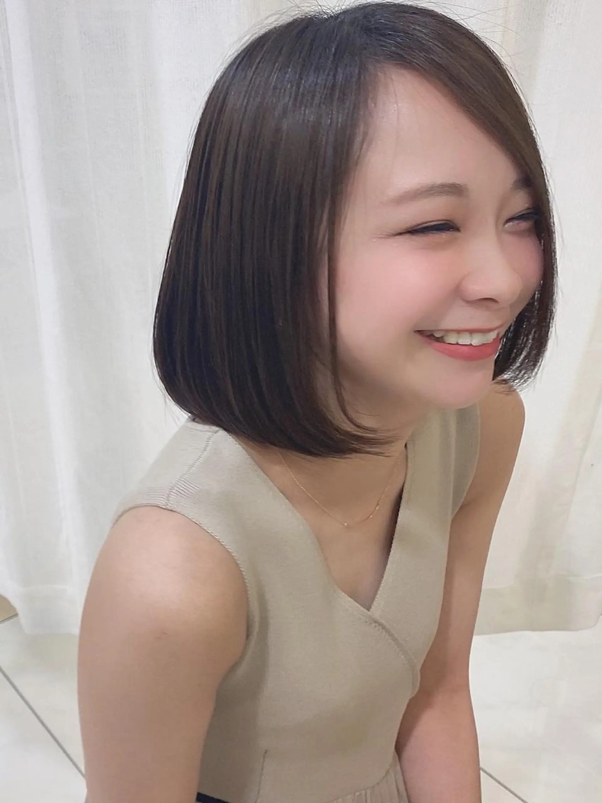 ショート カラー ヘアアレンジ アッシュ アッシュブラウン ブラウンカラー ショートヘア SALOWIN天神大名店所属・羽エクステ/スリム タッキ/kodaiのヘアスタイル