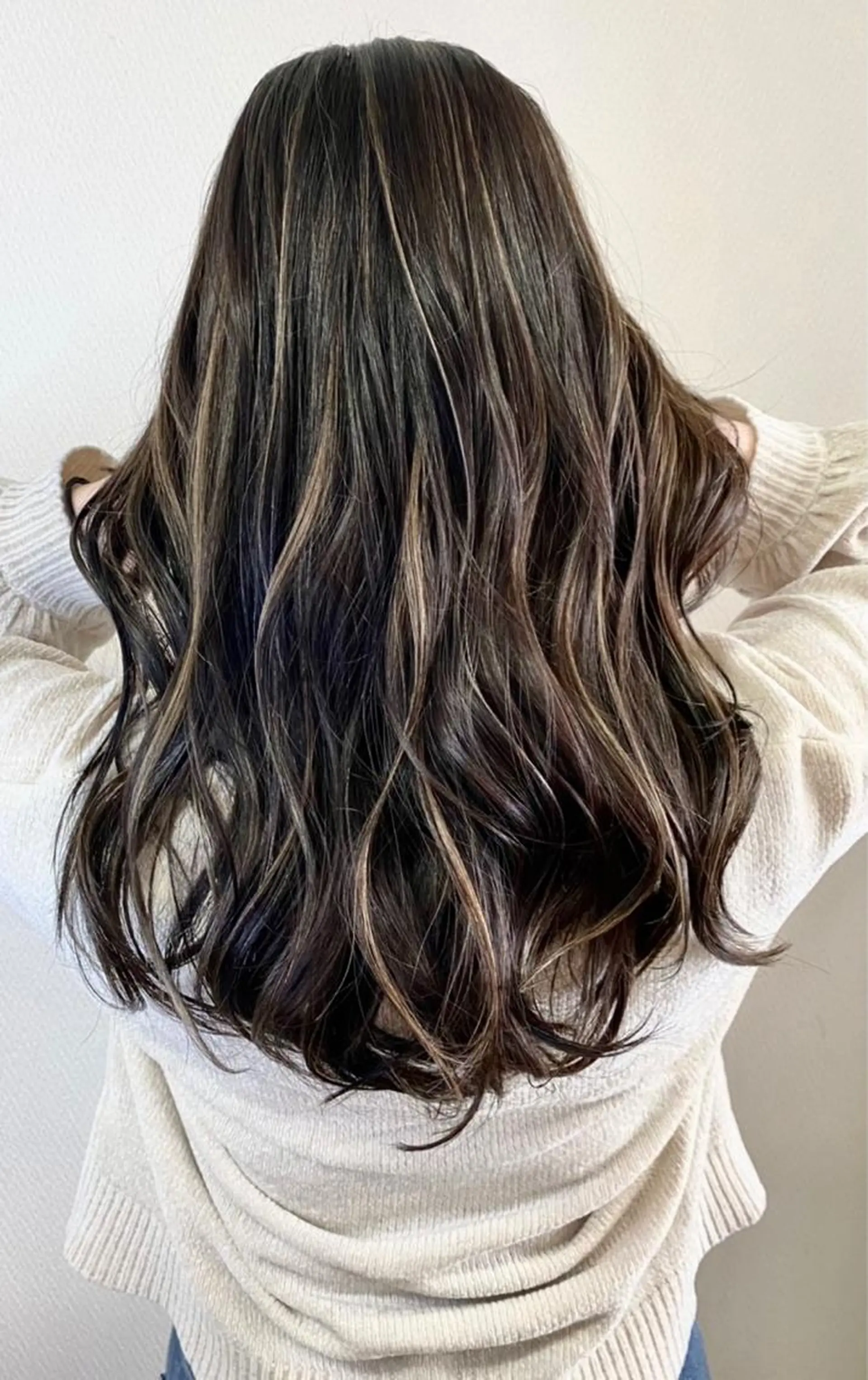 ロング カラー ハイライトカラー ハイライト ヘアカラー 岡崎勇人/レイヤー/ 韓国/ケラチンTRのヘアスタイル