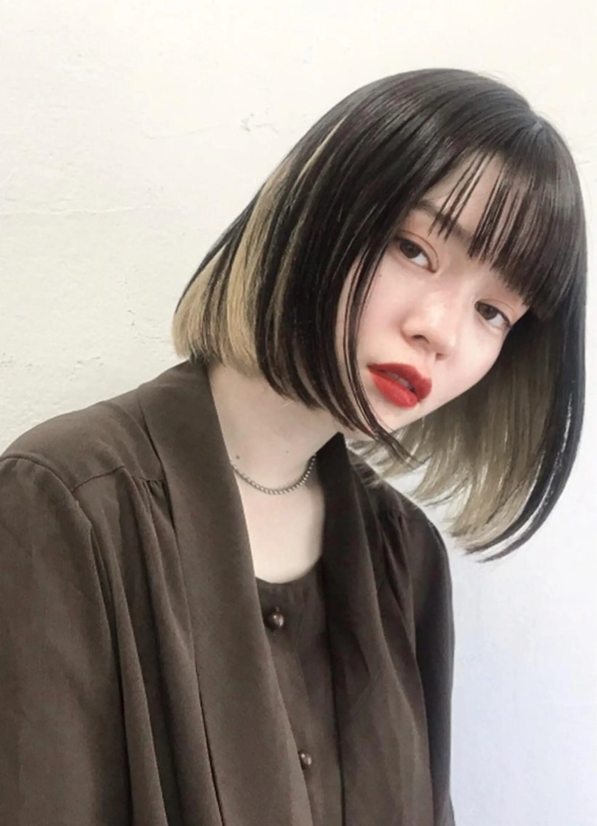 ミディアム カラー ボブ/透明感カラー 🇰🇷Ryotaのヘアスタイル