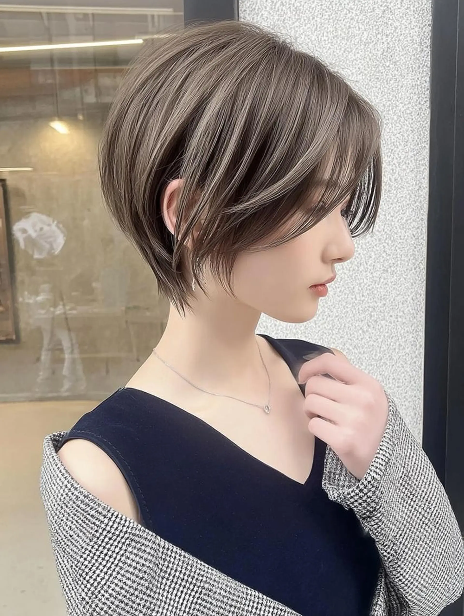 ショート カット ヘアカラー トリートメント 青木 りおのヘアスタイル