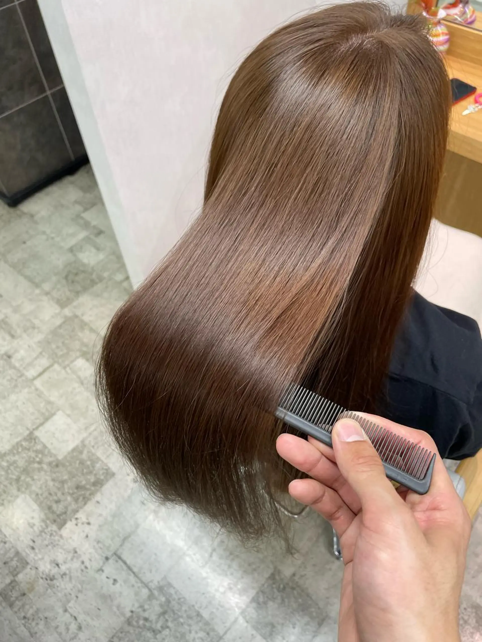 ロング カラー パーマ youres hair はなれ店所属・髪質改善🌸縮毛矯正 専門家💖後藤のヘアスタイル