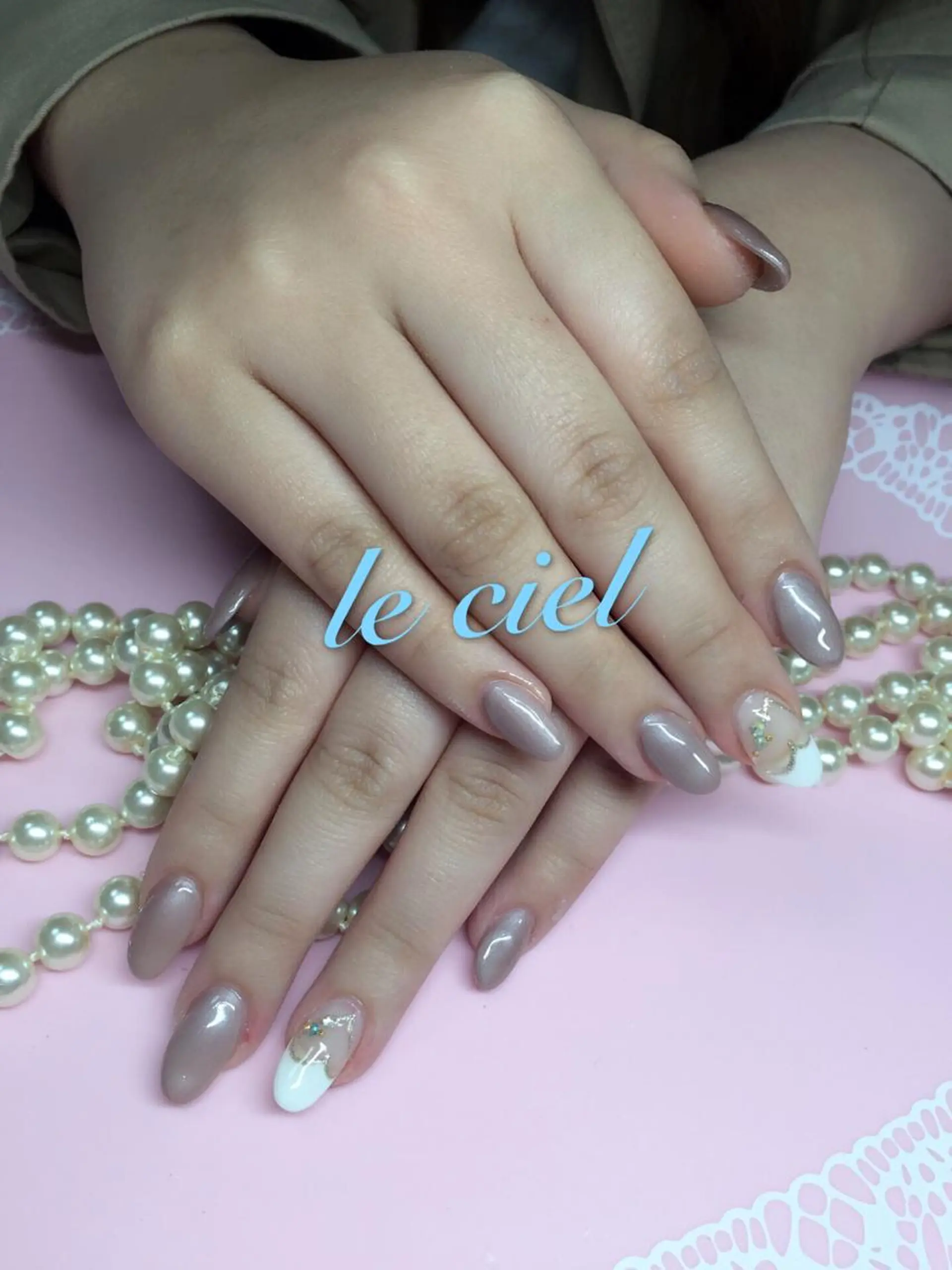 ネイル アートネイル 長さ出し Naka Rieのネイルデザイン