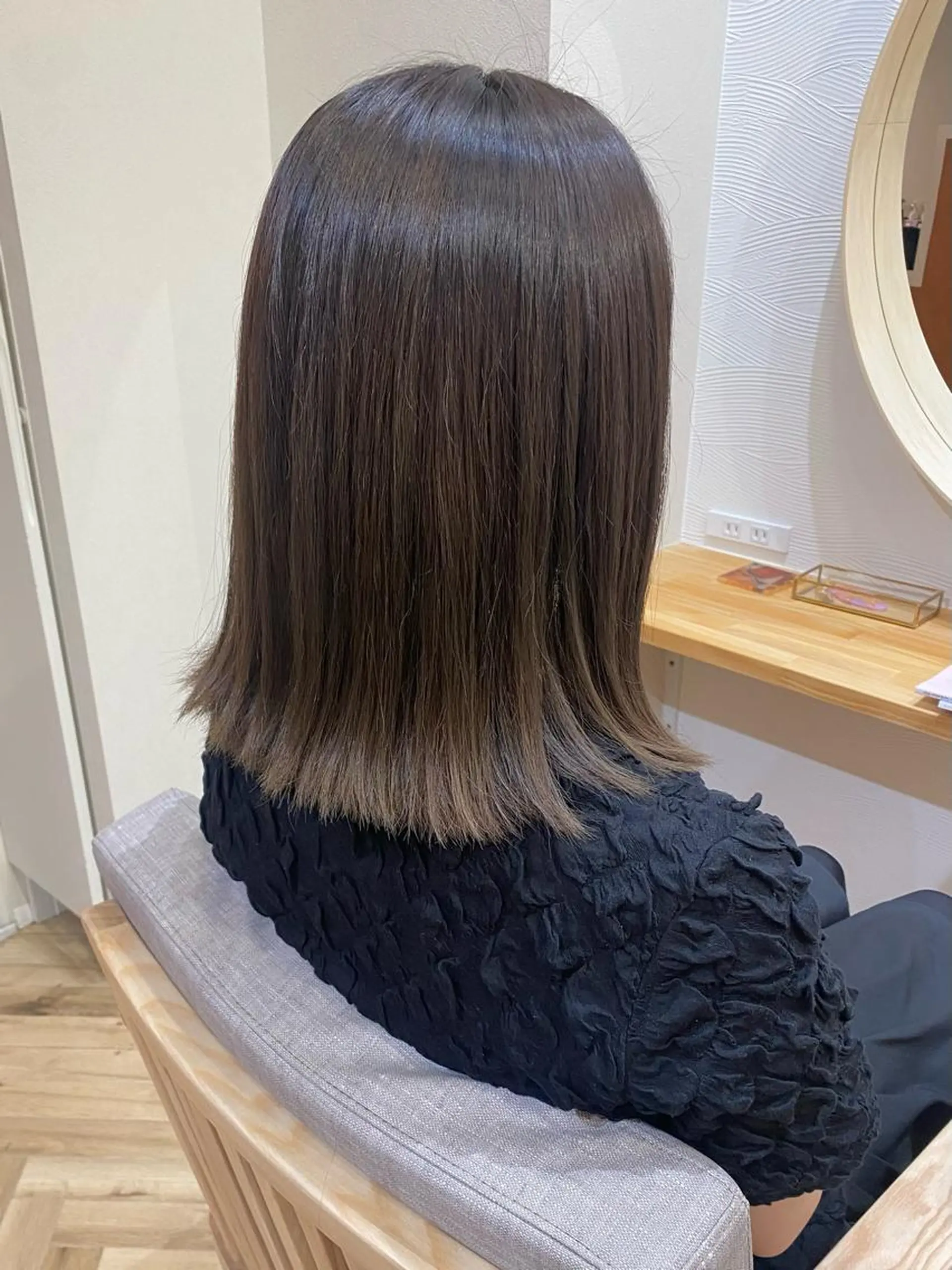 ミディアム アッシュ アッシュブラウン 中尾 未来/艶カラー /カットモデルのヘアスタイル