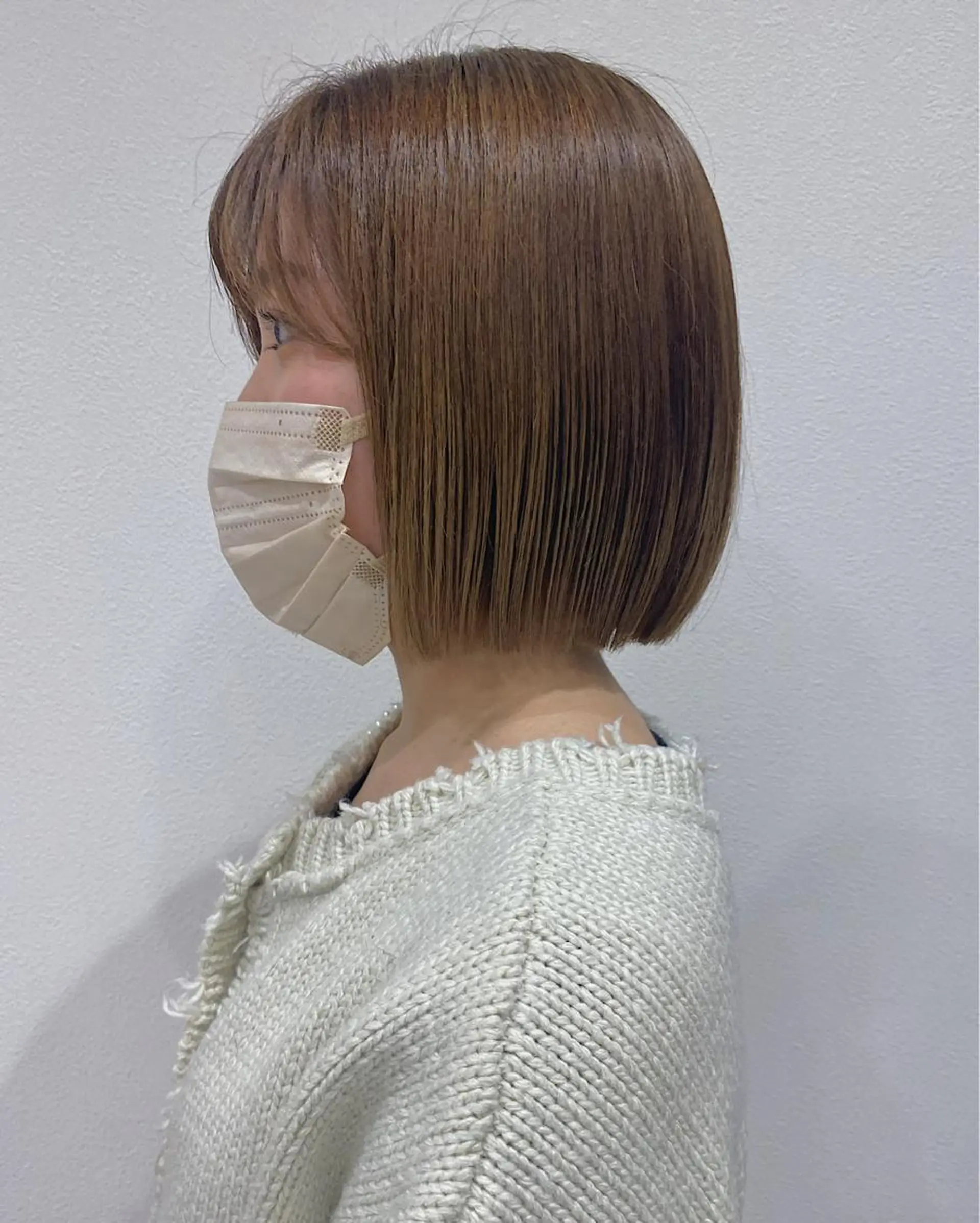 ショート 切りっぱなしボブ ボブ メンズハイトーン/栄 /イトウタケルのヘアスタイル