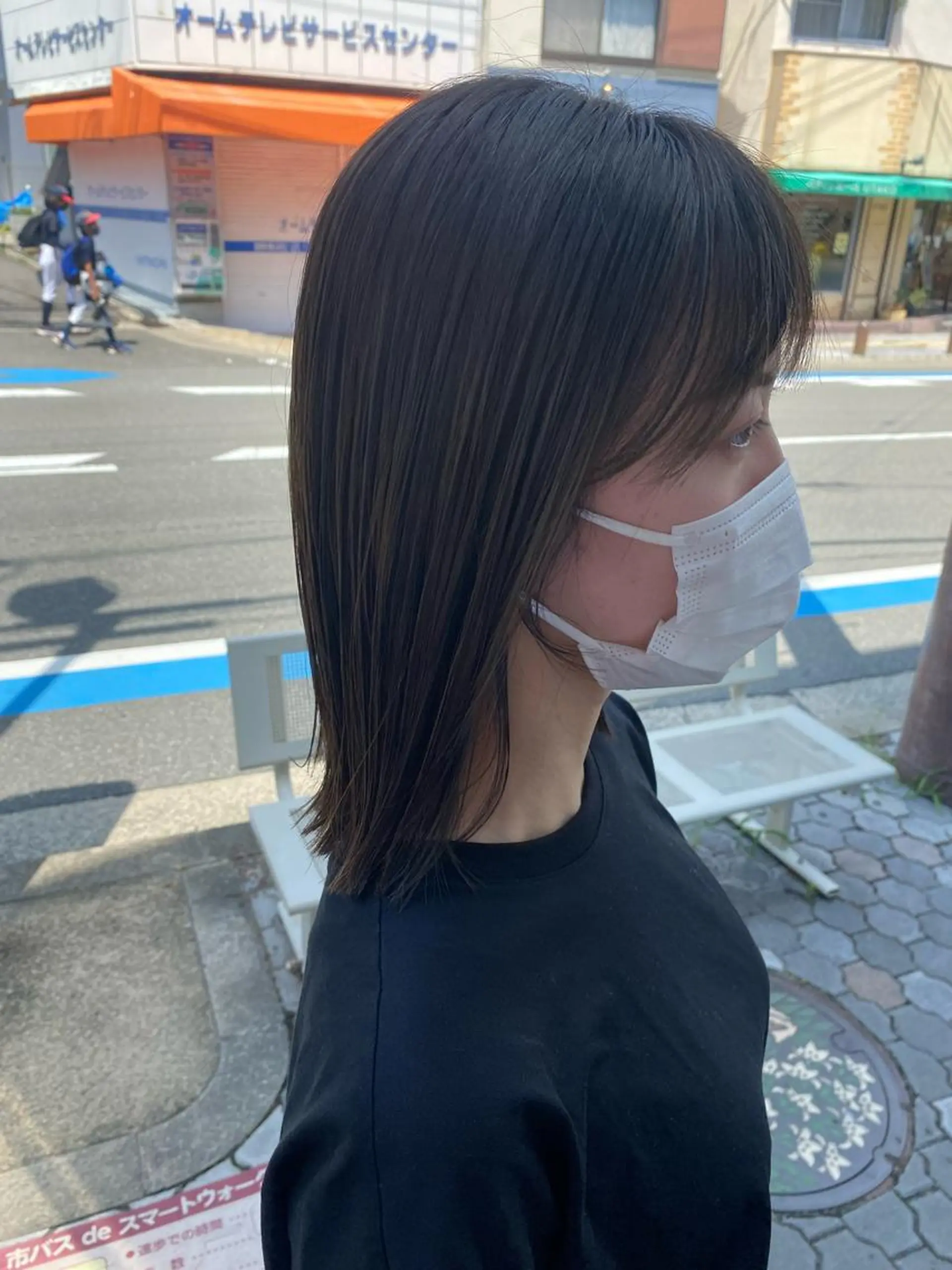 ミディアム カラー 透明感カラー グレージュ オリーブグレージュ オリーブグレー カット ヘアカラー 西村 美羽のヘアスタイル