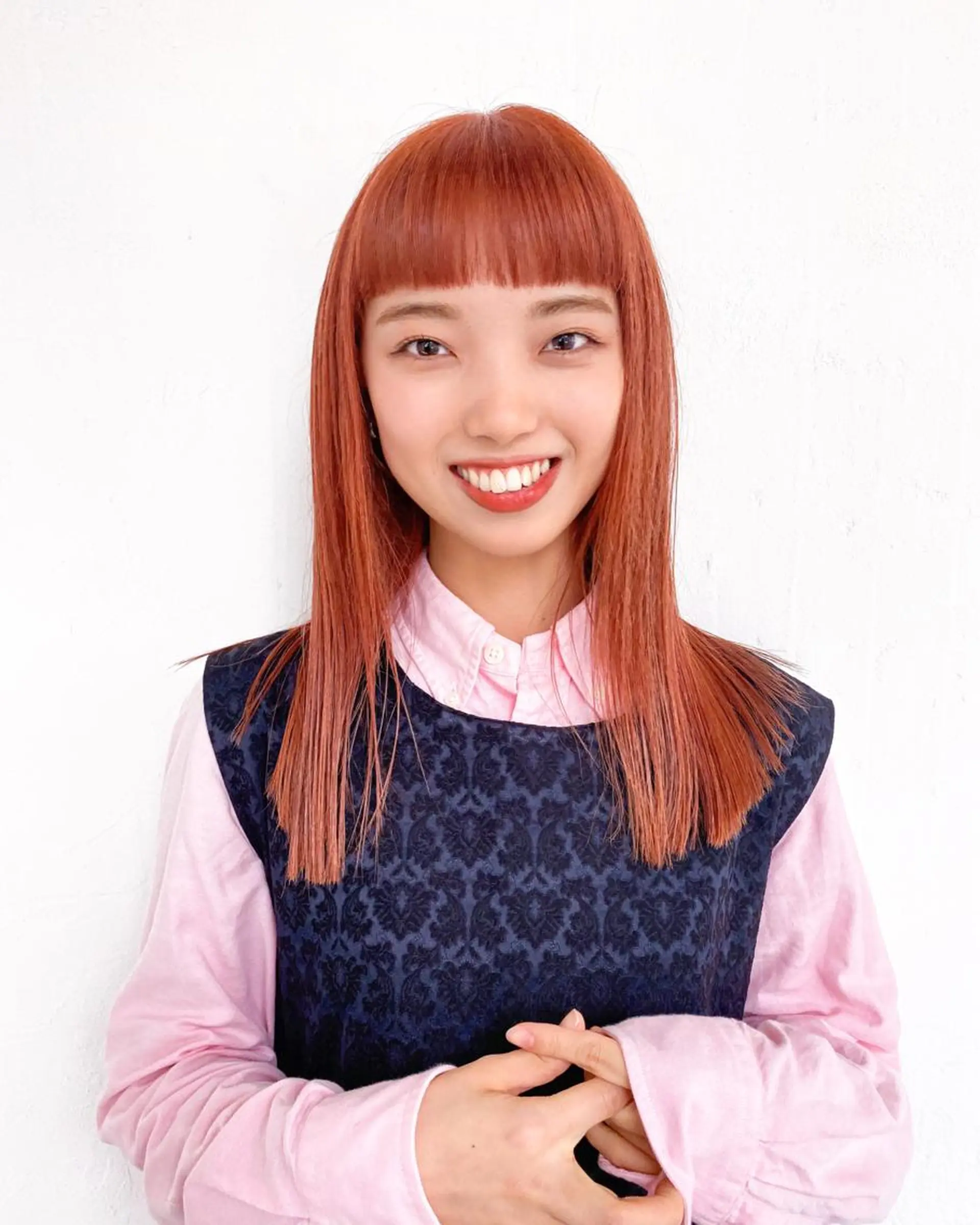 セミロング カラー パーマ、髪質改善 菊地美月のヘアスタイル