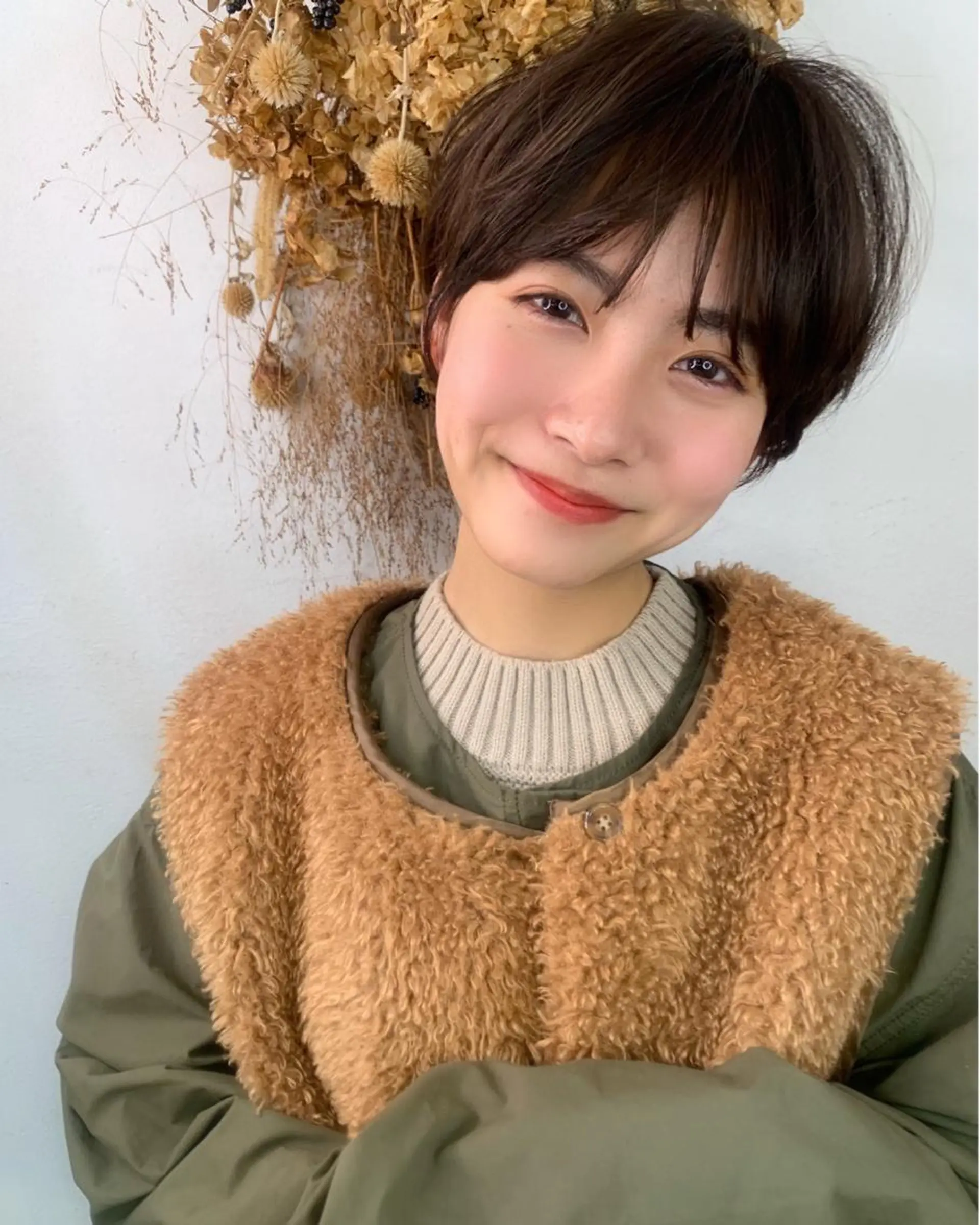 ショート カラー 縮毛矯正/ショート/ レイヤー/畑中正敏のヘアスタイル