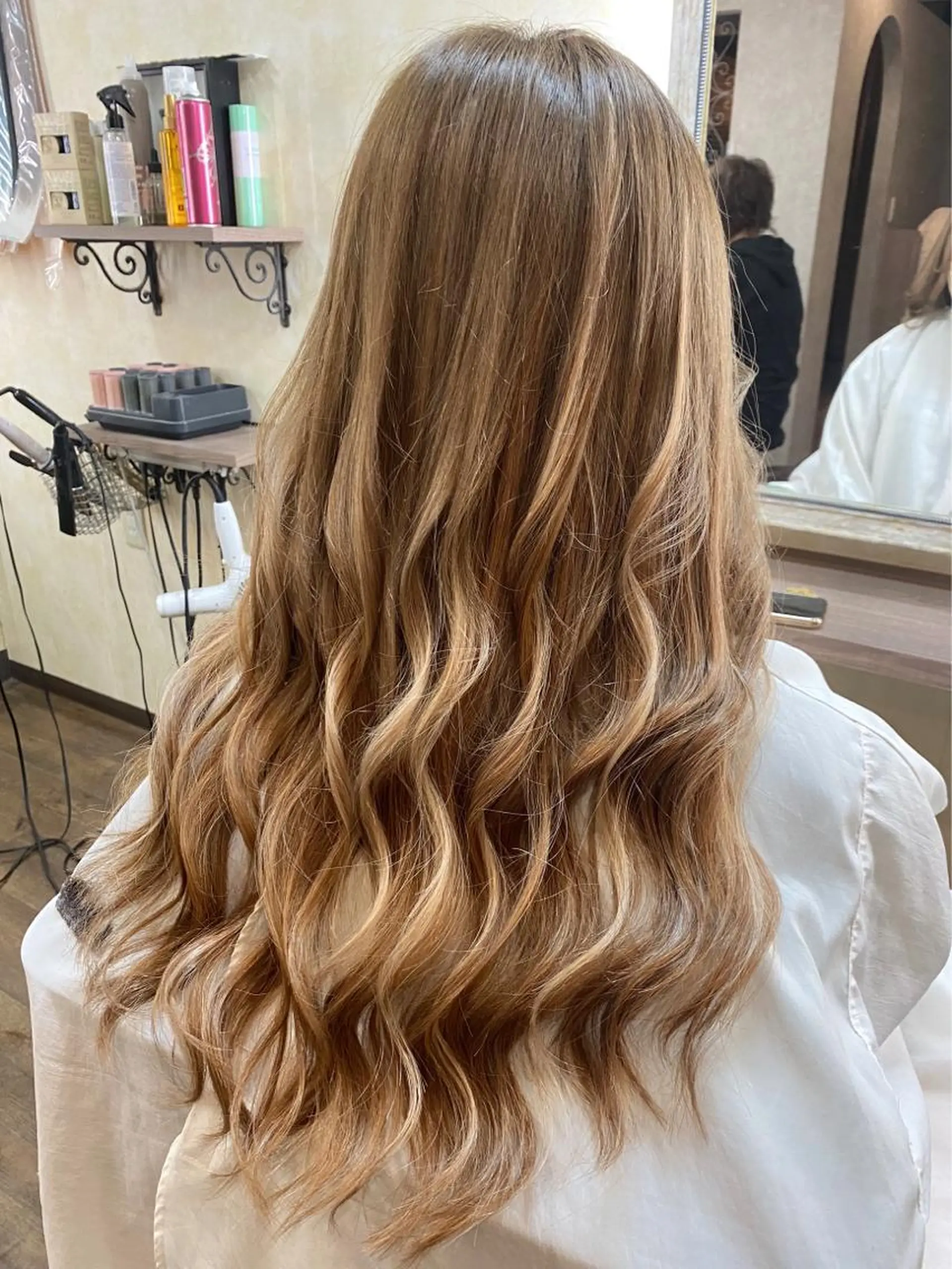 ロング ヘアアレンジ シールエクステ エクステ ハイライト ロング カット エクステ 田井中 悠紀のヘアスタイル