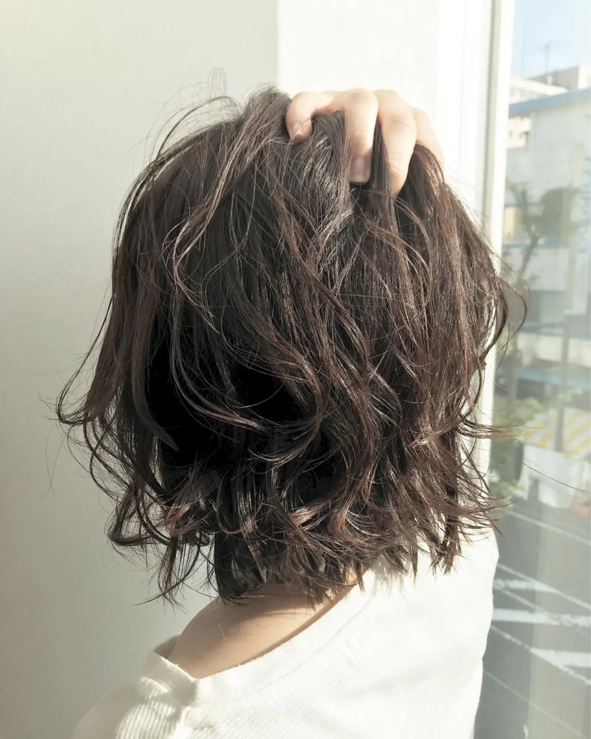 ミディアム カラー ハイライトカラー ハイライト AGU akariのヘアスタイル