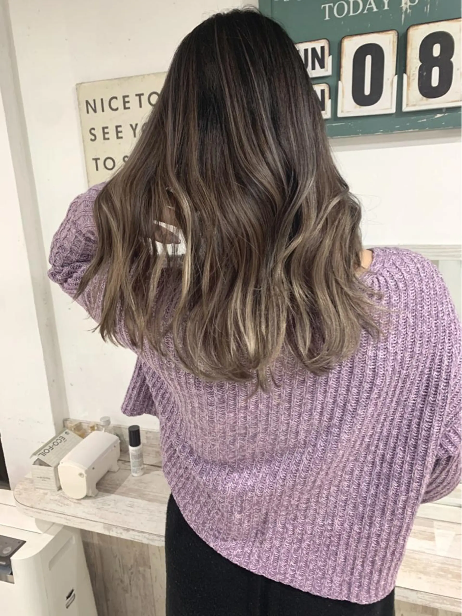 ロング カラー 京都大人女性ショート 徒歩1分/秋山のヘアスタイル