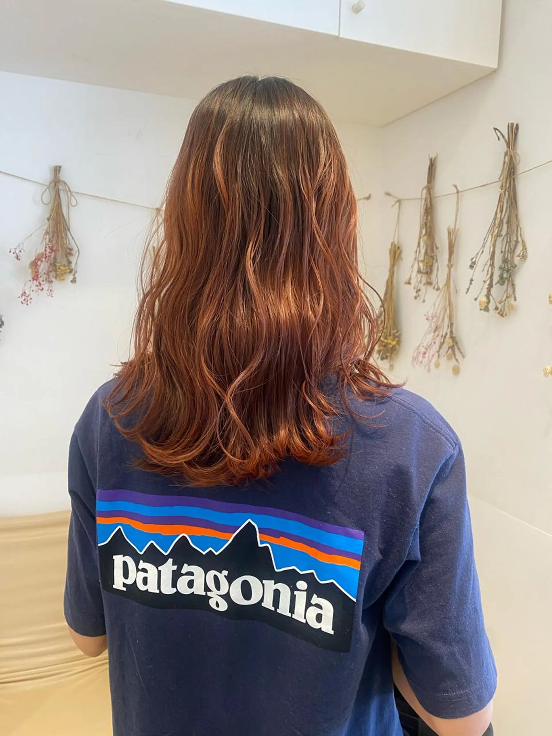 セミロング カラー オレンジ はだゆうき @hadadan08のヘアスタイル