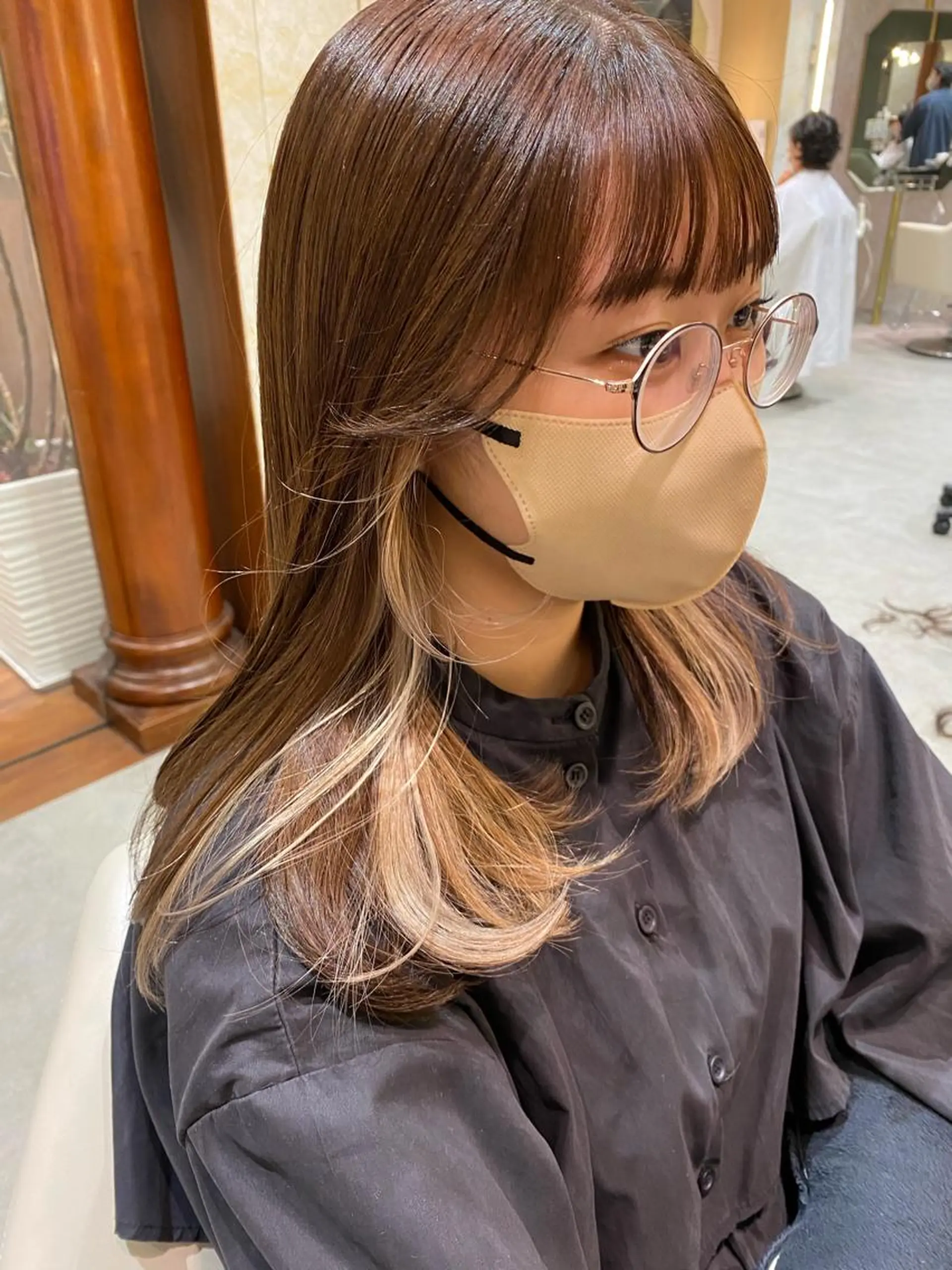 ロング カラー 店長/mao/ 前髪/顔周りカットのヘアスタイル